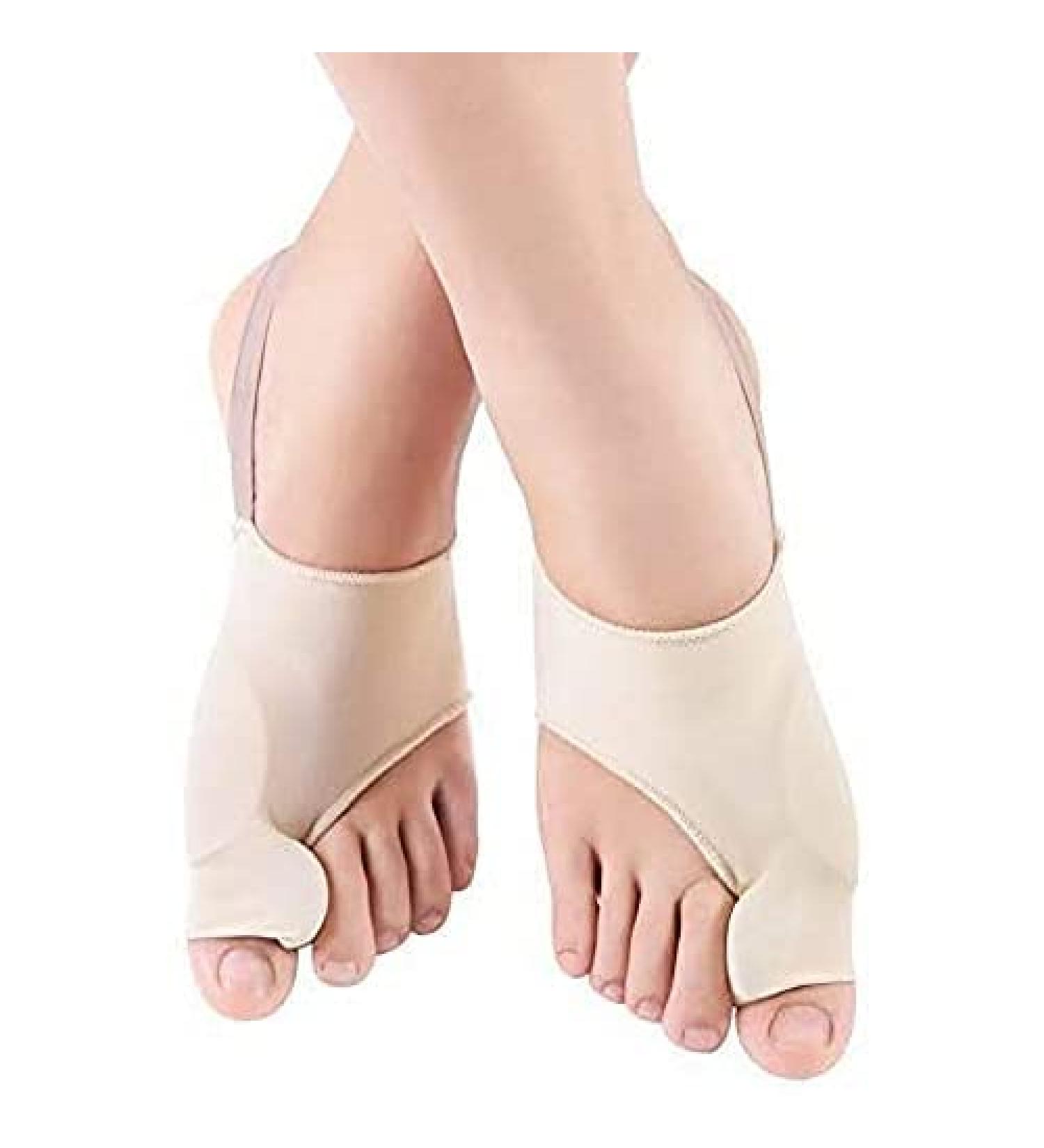 Silicone Hallux Valgus Corrector and Toe Separator - Bunion Orthopedic Corrector Set with Toe Correction Belt for Day and Night Wear - Buy Online on GoSupps.com