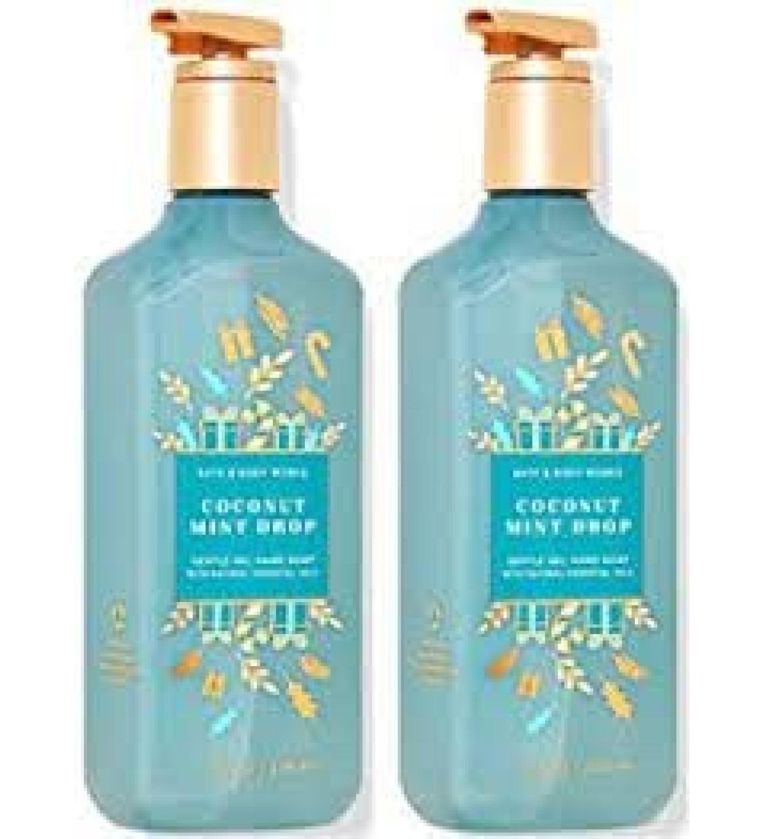 Bath & Body Works Coconut Mint Drop Deep Cleansing Hand Soap 2 Pack 8 oz. (Coconut Mint Drop)