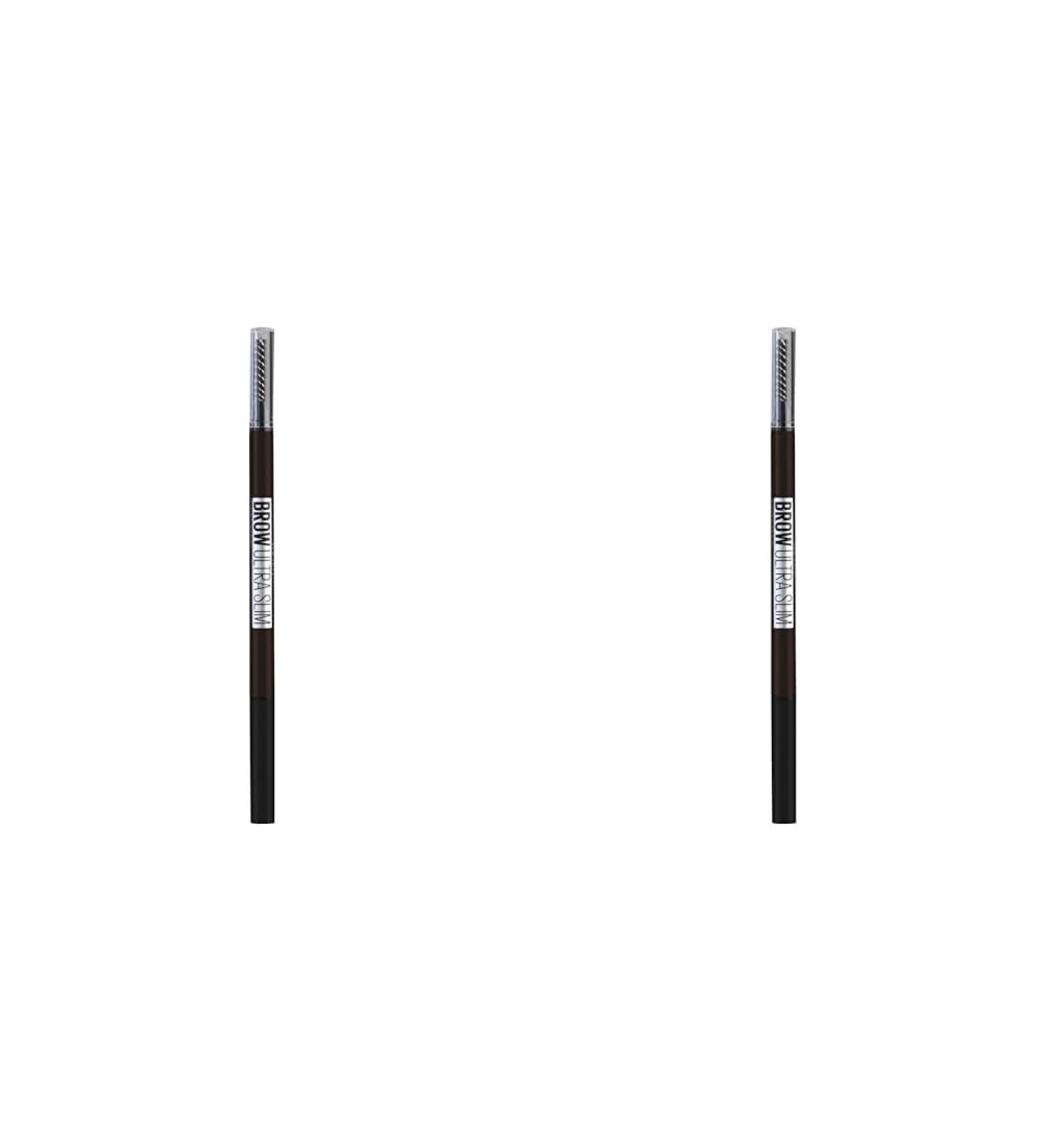 Maybelline New York Eyebrow Pencil - Brow Ultra Slim Liner No. 04 Medium Brown | Pack of 2 - Smooth Application & Long-Lasting Formula for Perfect Brows - Buy Online on GoSupps.com
