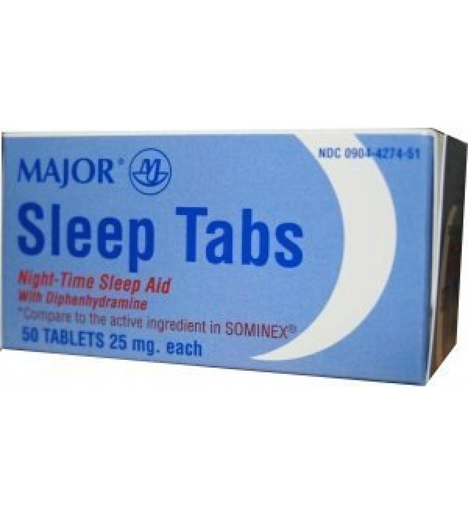 6 Pack Sleep Tabs Night-time Sleep Aid 50 Ct Tablets (Pack of 6)Compare to the Active Ingredients in Sominex & Save!