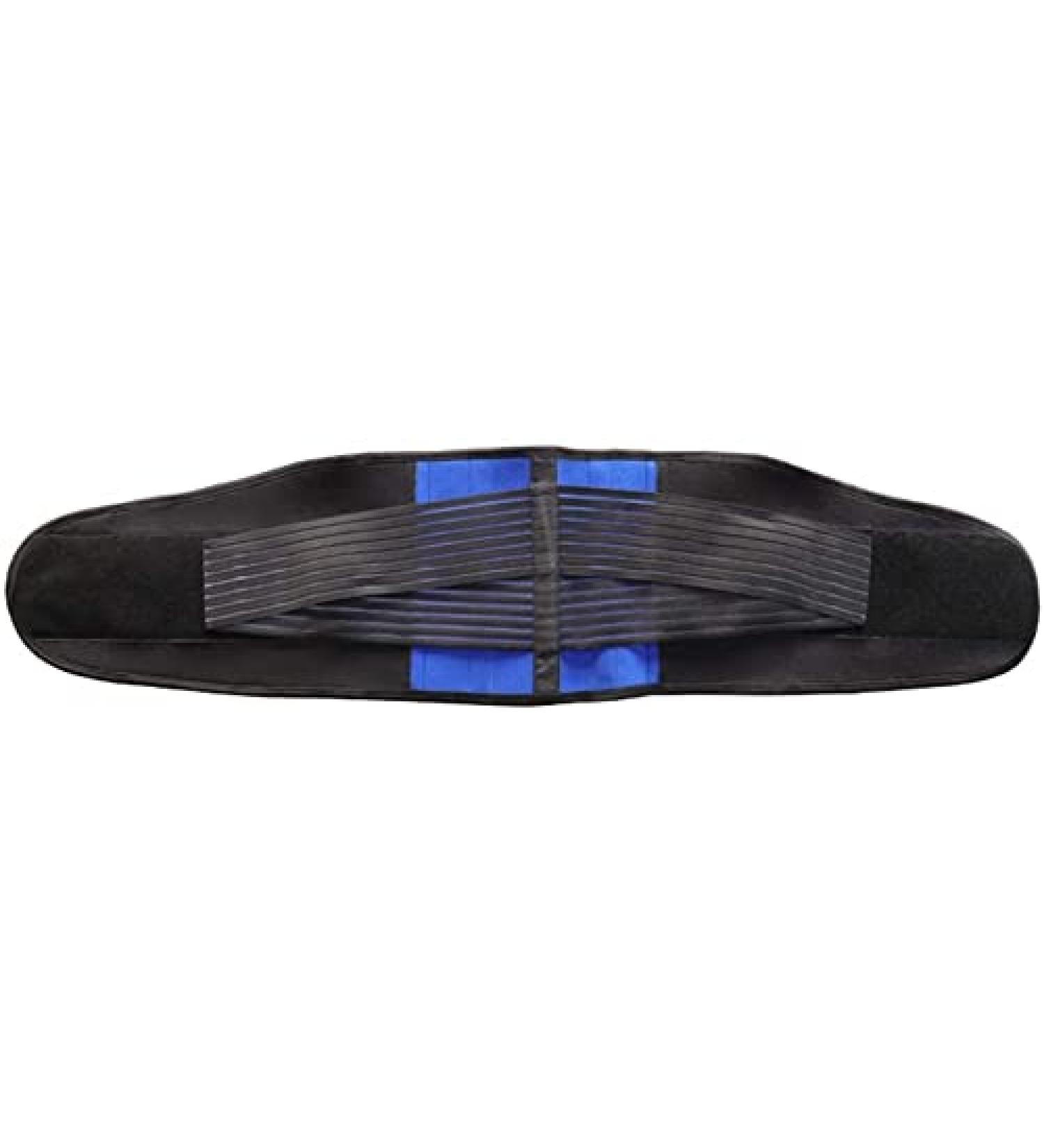 Adjustable Neoprene Back Support Belt for Pain Relief | Lumbar Support Waist Belt - Blue (XXXXL) - Buy Online on GoSupps.com
