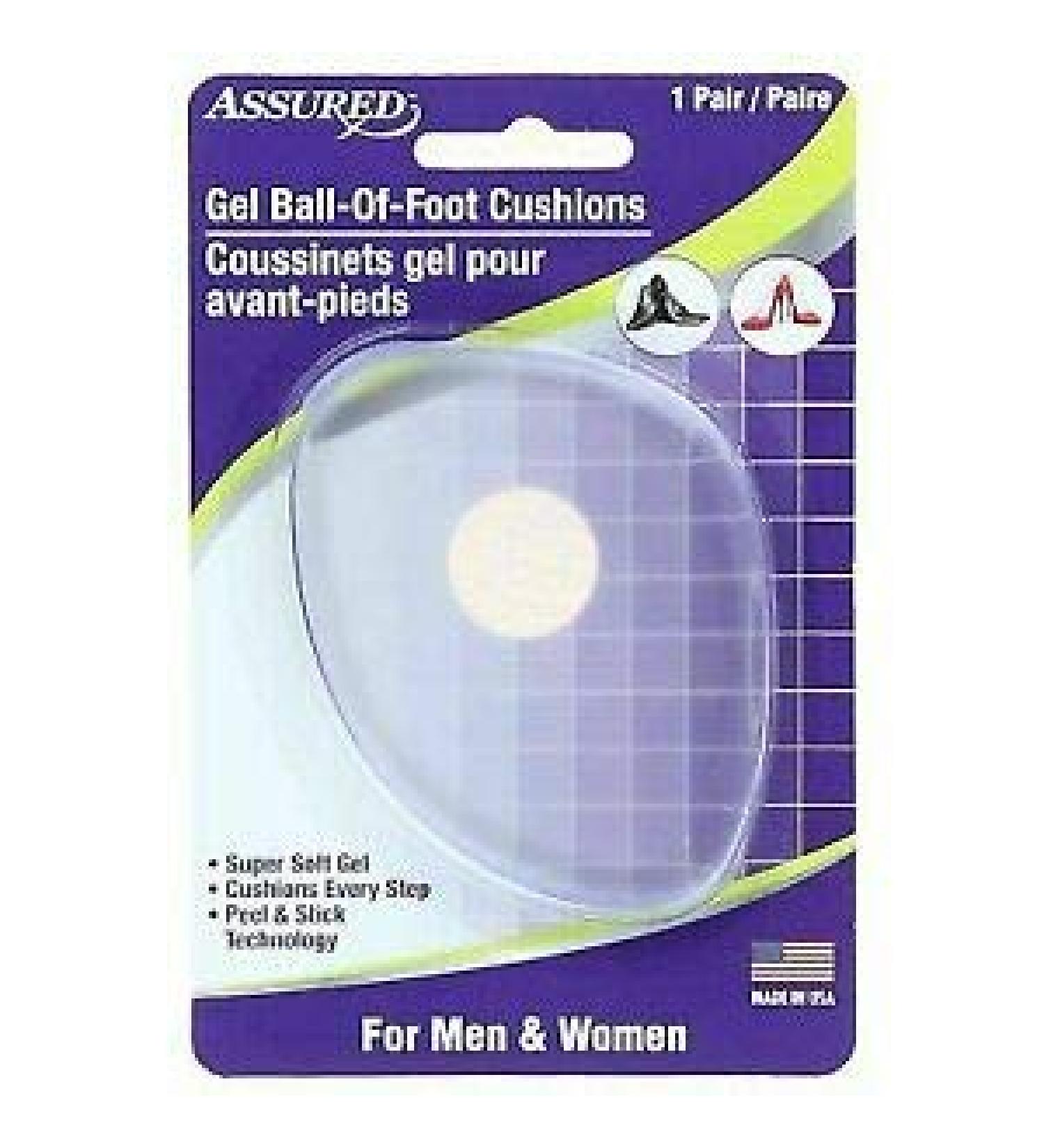 Gel Pads | Ball of Foot Cushions (2 Pairs) All Day Pain Relief and Comfort One Size Fits Shoe Inserts for Men and Women