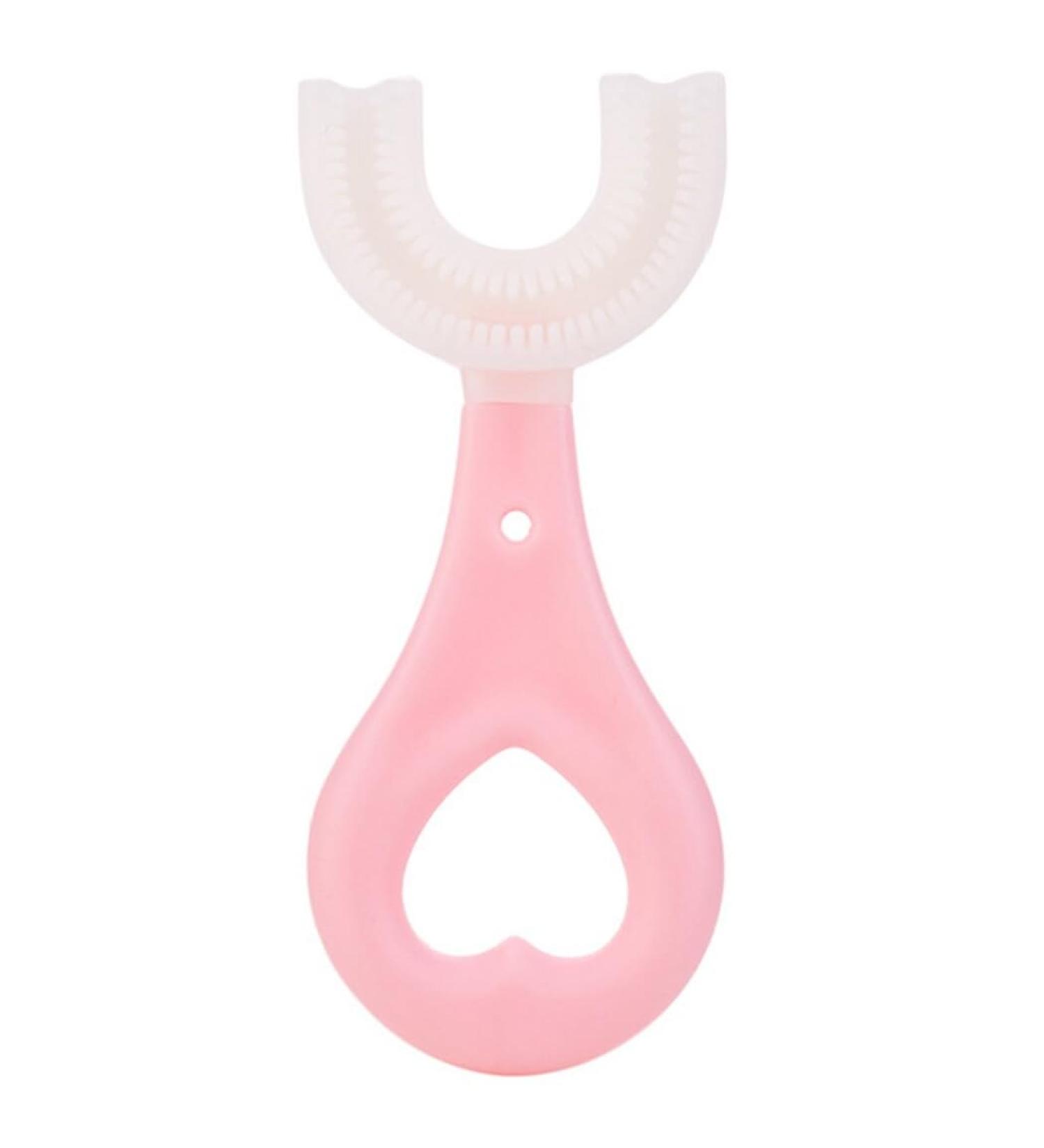 Buy Washable U-Shape Kids Toothbrush - Ergonomic Silicone Head Safe Whole Mouth Massaging for Children | International Shipping - Buy Online on GoSupps.com