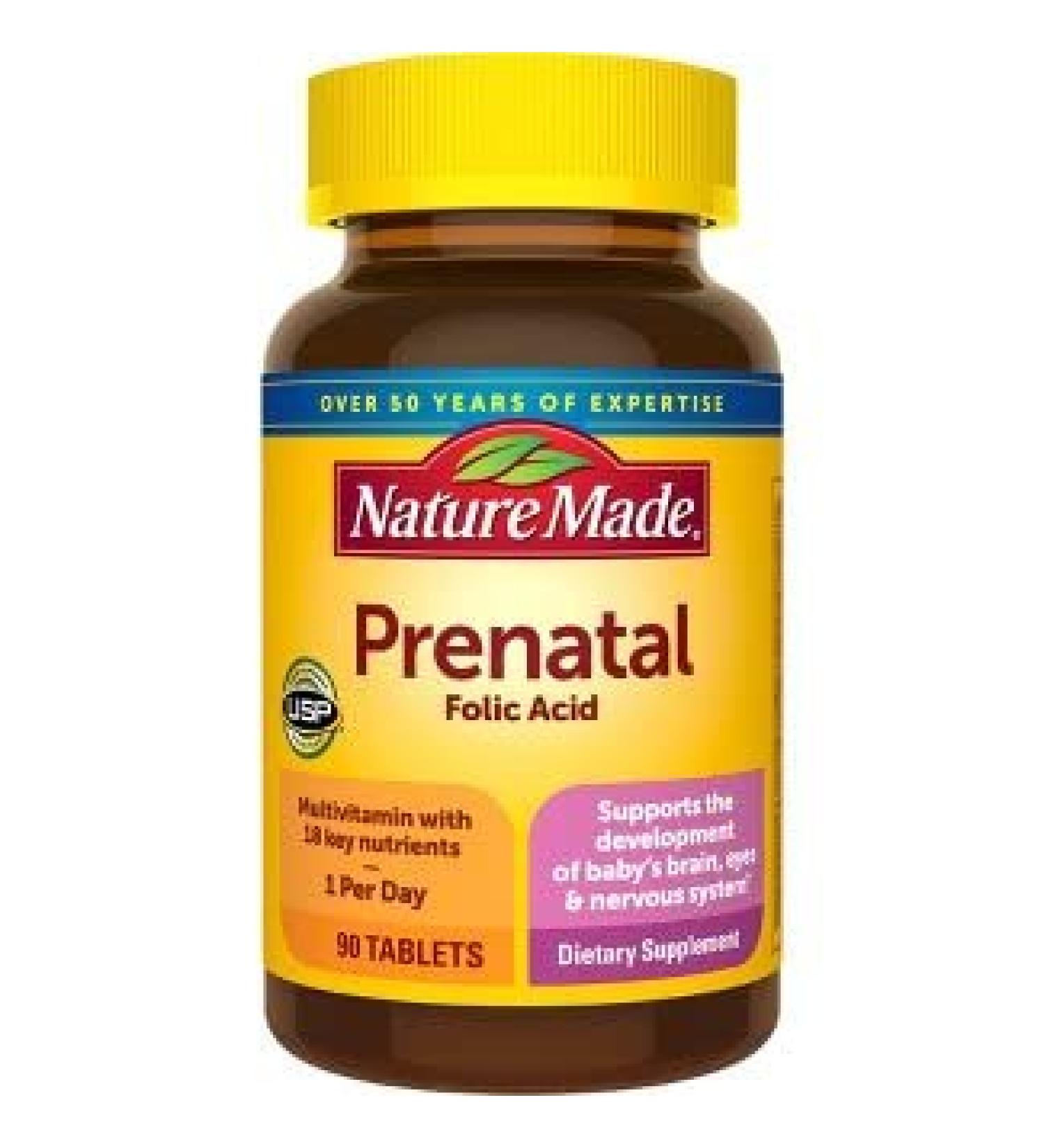 Nature Made Prenatal Vitamin 90ct - Essential Pregnancy Support - Buy Online on GoSupps.com