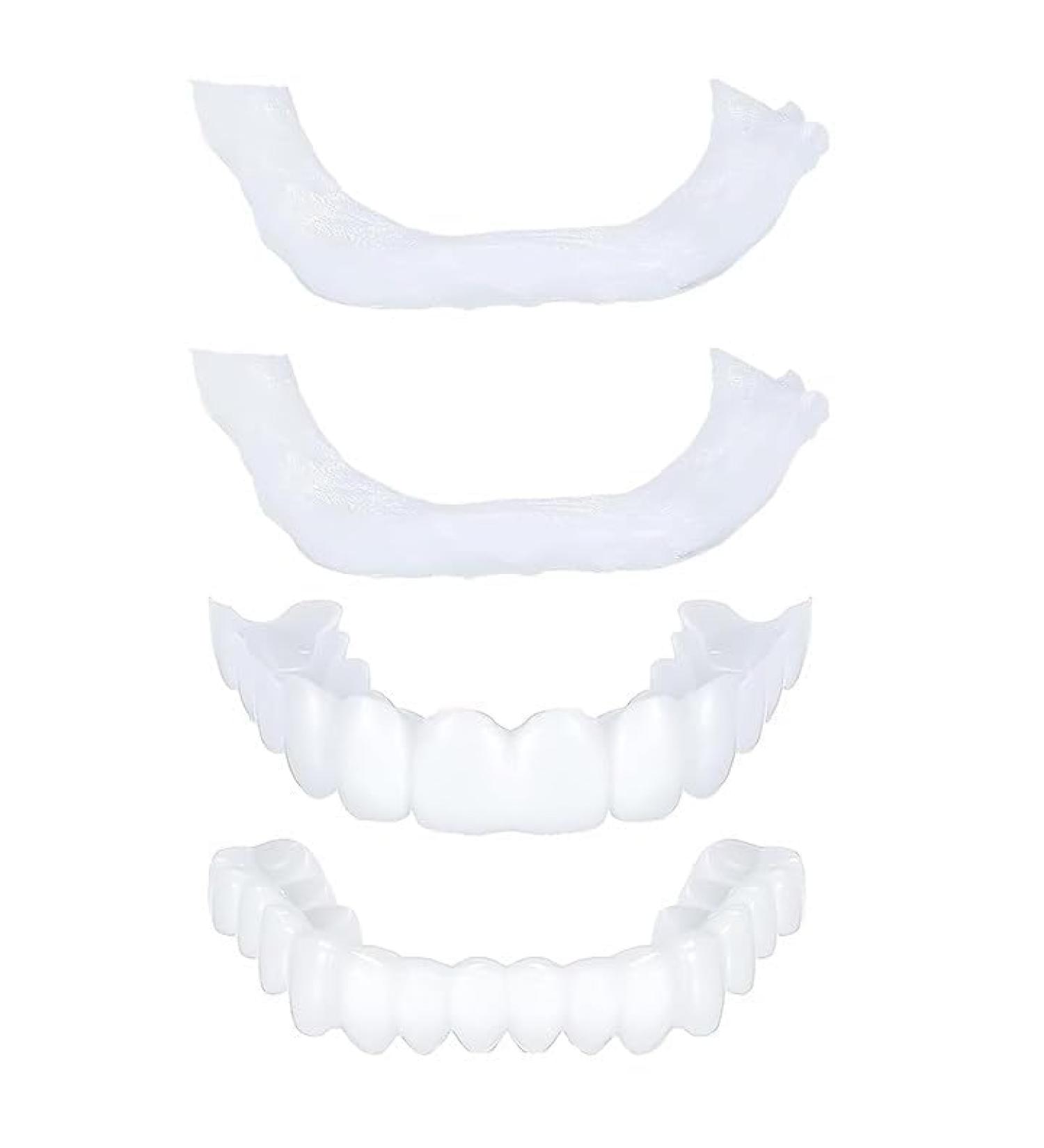 Buy 2 Pairs of Cosmetic Veneers - Temporary Prosthetic Teeth & Lightening Dentures for Men & Women - Instant Smile Makeover - Buy Online on GoSupps.com