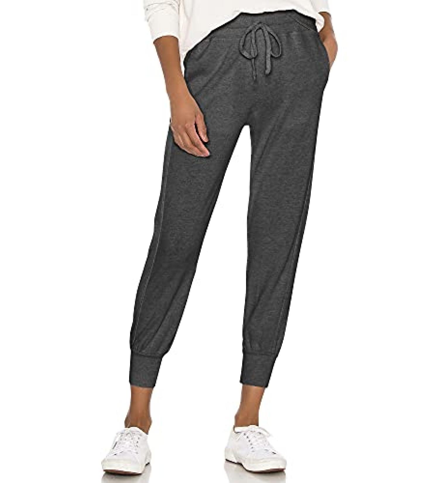 Women's French Terry Jogger Sweatpants with Pockets - Charcoal - Buy Online on GoSupps.com