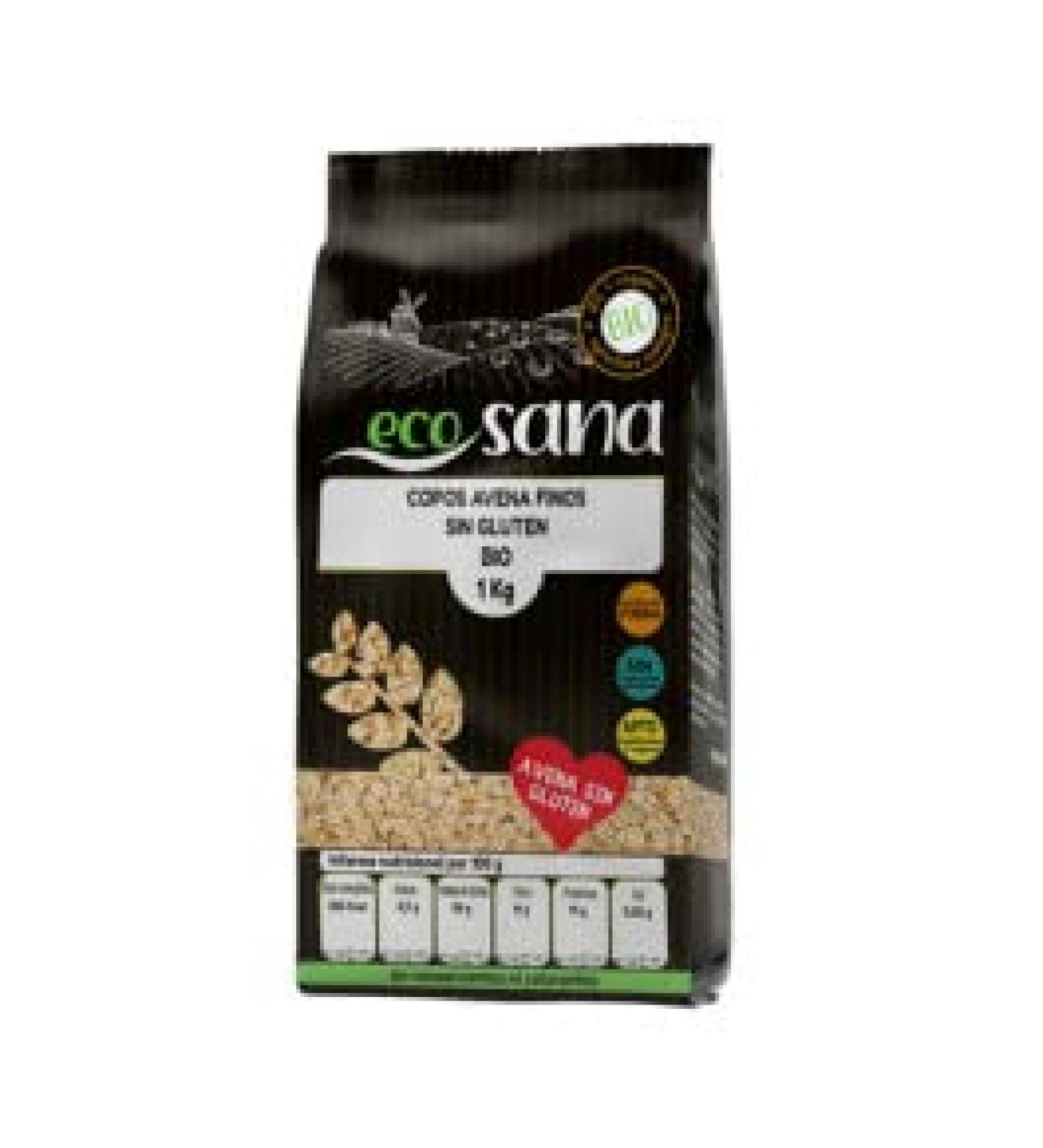 Flocons d'avoine complets fins bio sans gluten 1 kg