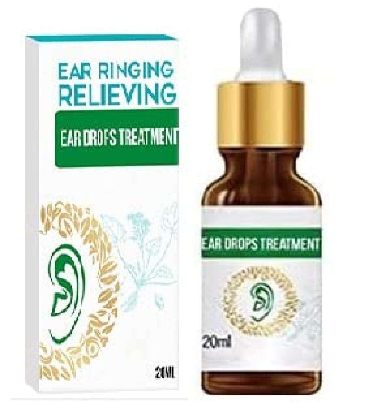 Tinnitus Relief Ear Drops for Adults 20ml - Earache and Ear Ringing Pain Relief - Buy Online on GoSupps.com