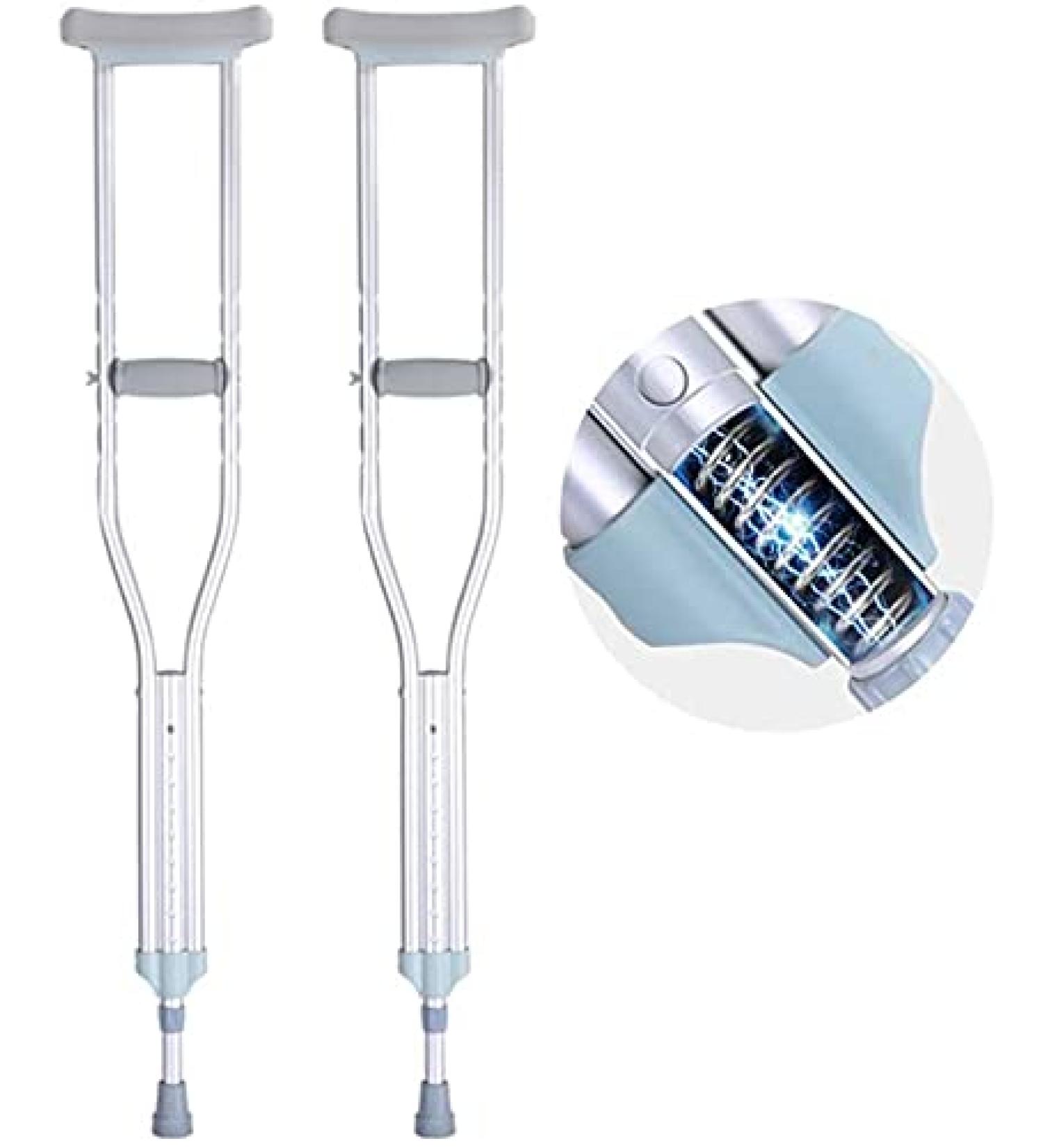 Crutches for Adults Underarm Aluminum Axillary Ax Crutches Elbow Forearm Adjustable Walking Stick Disabled Armpits Medical Disabled Crutches for The Disabled Great for Travel or Work Selfless 2pcs Small - Buy Online on GoSupps.com