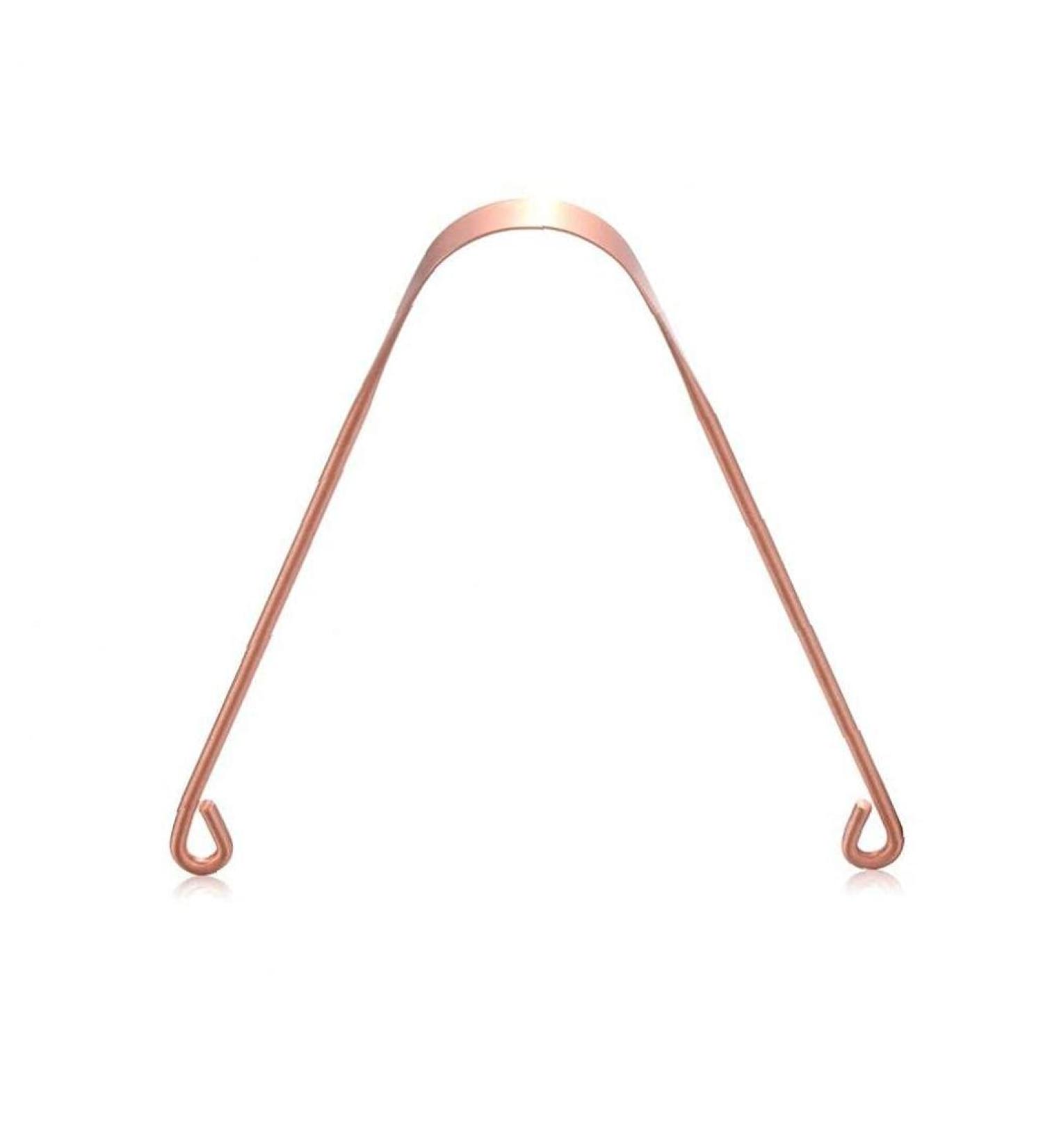 TOSSPER Copper Tongue Cleaner - Non-Gagging Metal Tongue Brush for Dental Oral Care - Unisex Tongue Hygiene Tool - Buy Online on GoSupps.com