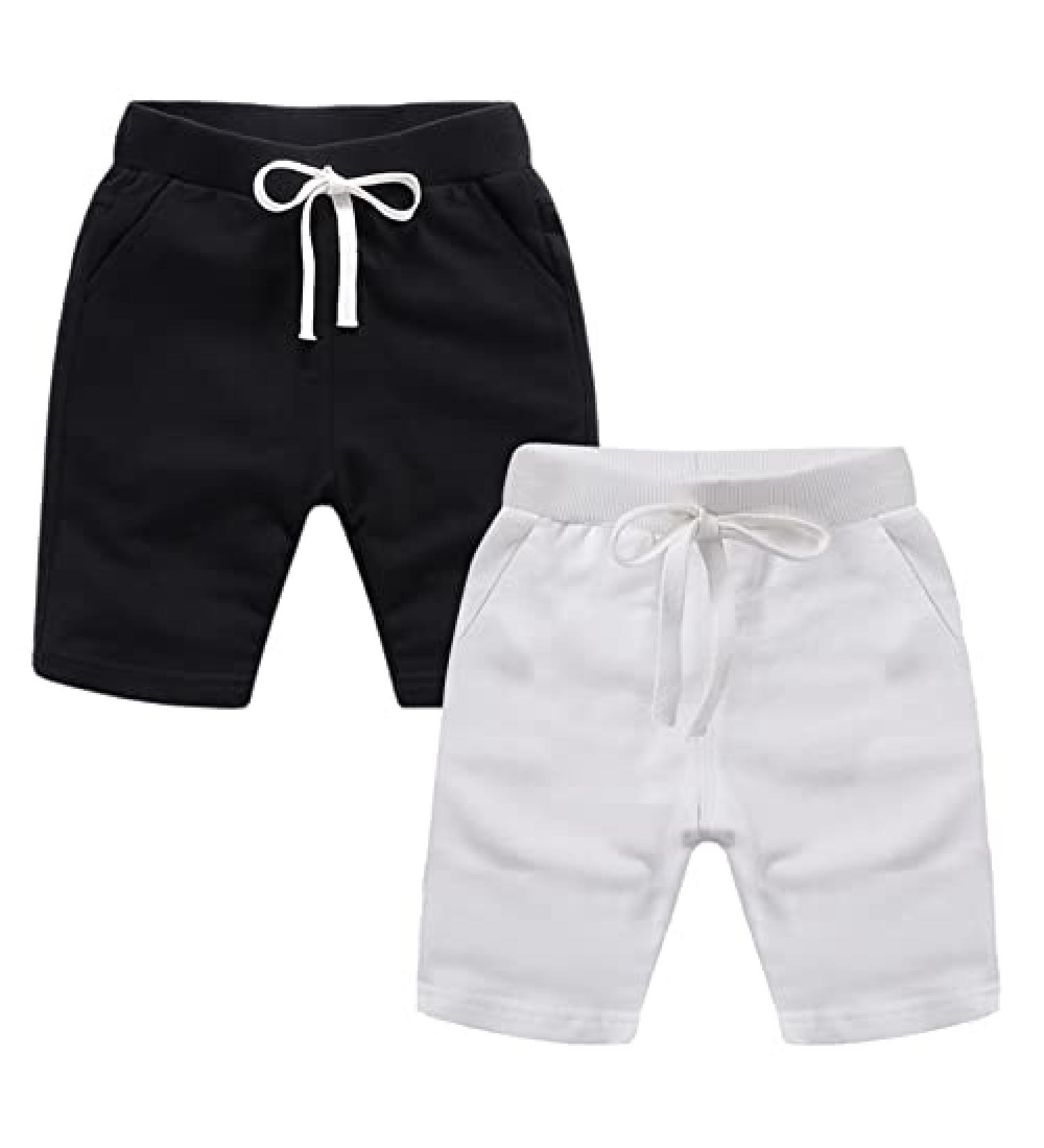 Grimgrow Kids 2 Pack Running Cotton Shorts - Black & White - Size 14 - Buy Online on GoSupps.com
