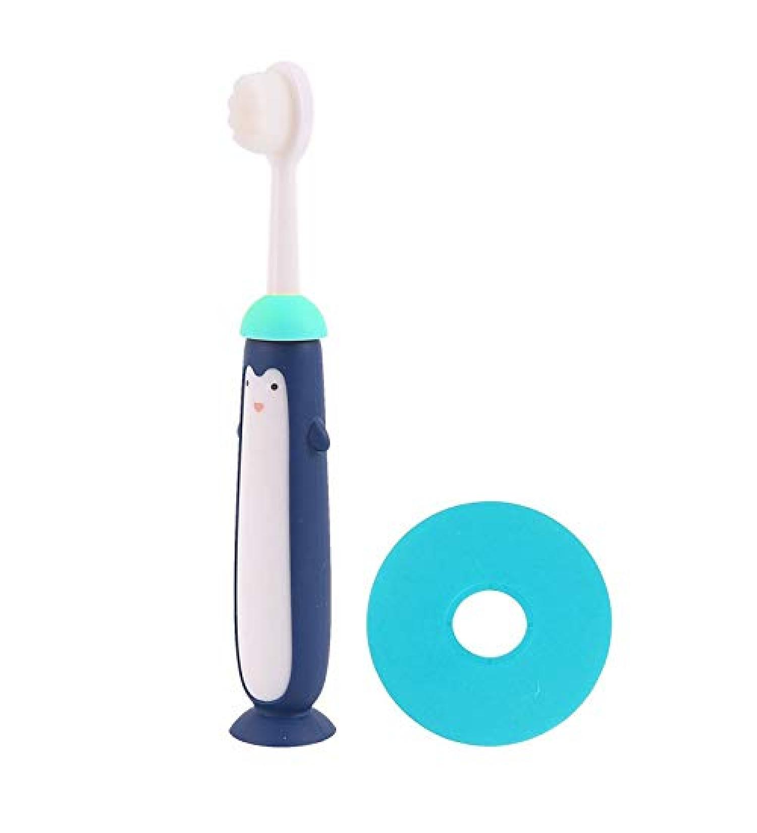 SUICRA Cute Penguin Toothbrush - Soft Bristles Blue - Ideal for Gentle Brushing - Buy Internationally - Buy Online on GoSupps.com