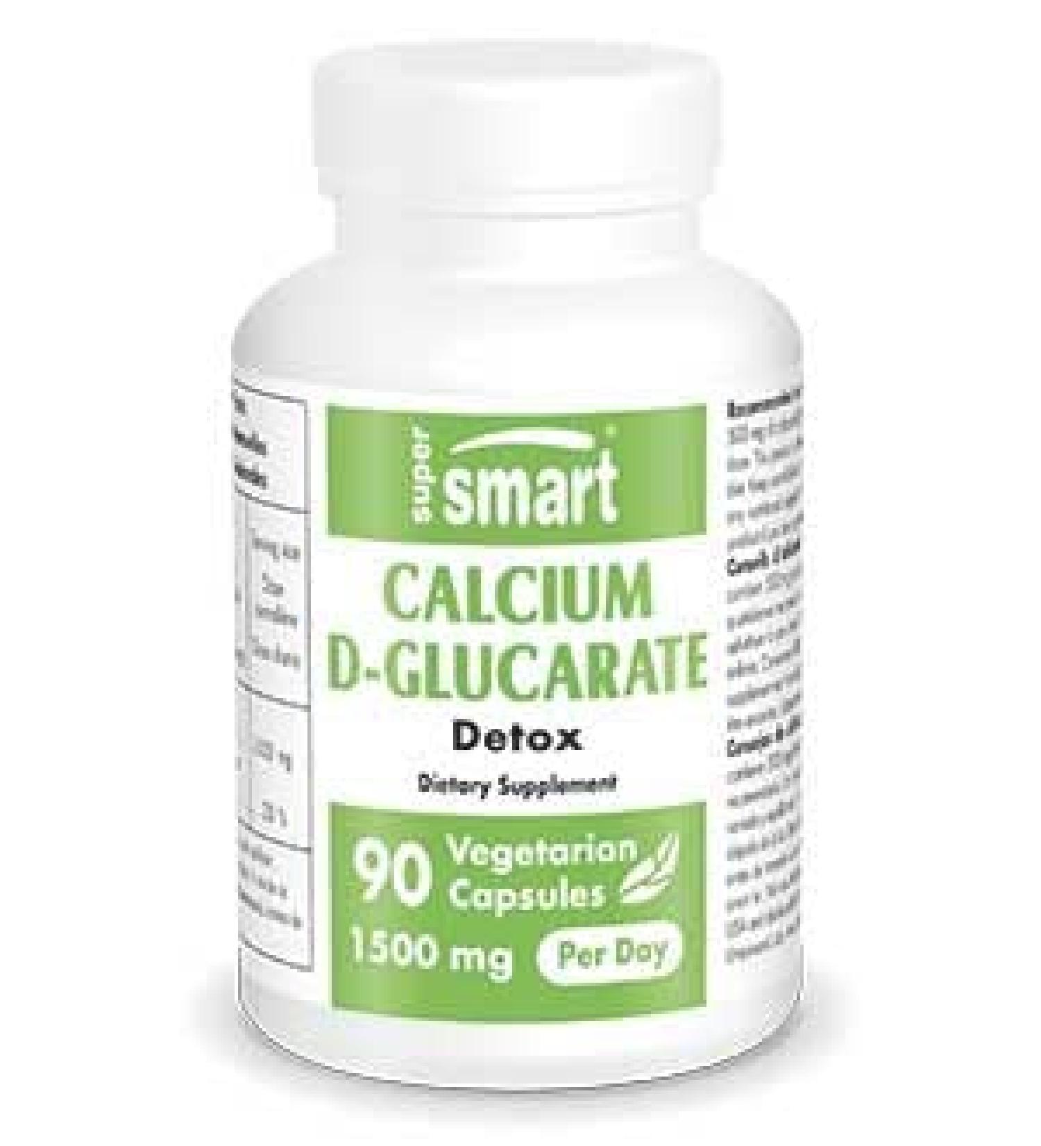 Supersmart Calcium D-Glucarate 1500mg - Antioxidant & Detox Supplement - 90 Capsules - Buy Online on GoSupps.com