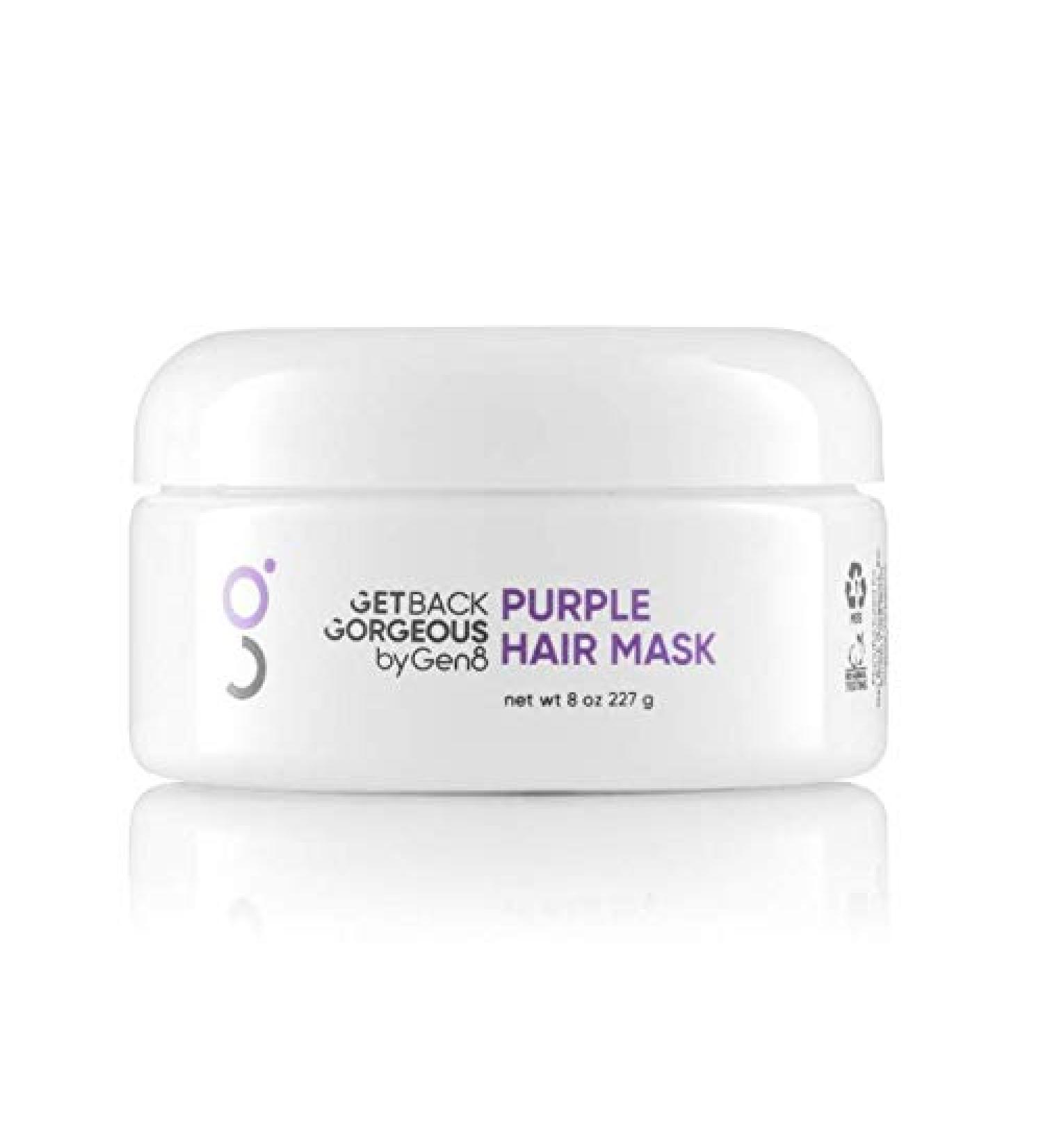 GBG Purple Hair Mask for Blonde Hair | Weekly Restoration Treatment for Brassiness | Vegan & Paraben-Free Blue Toner 8oz - Buy Online on GoSupps.com