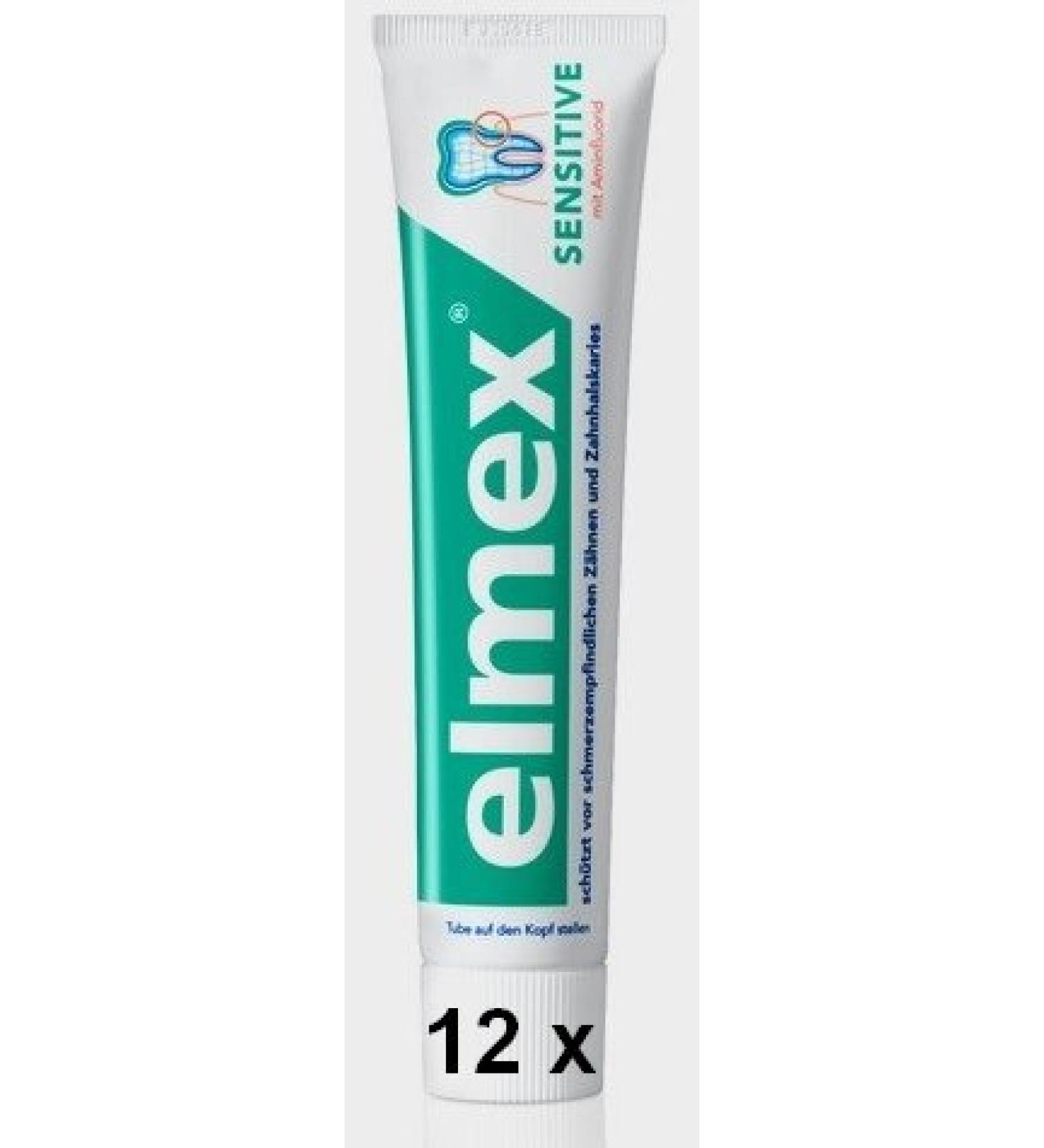 12 elmex Sensitive Toothpaste Toothpaste 75 ml each