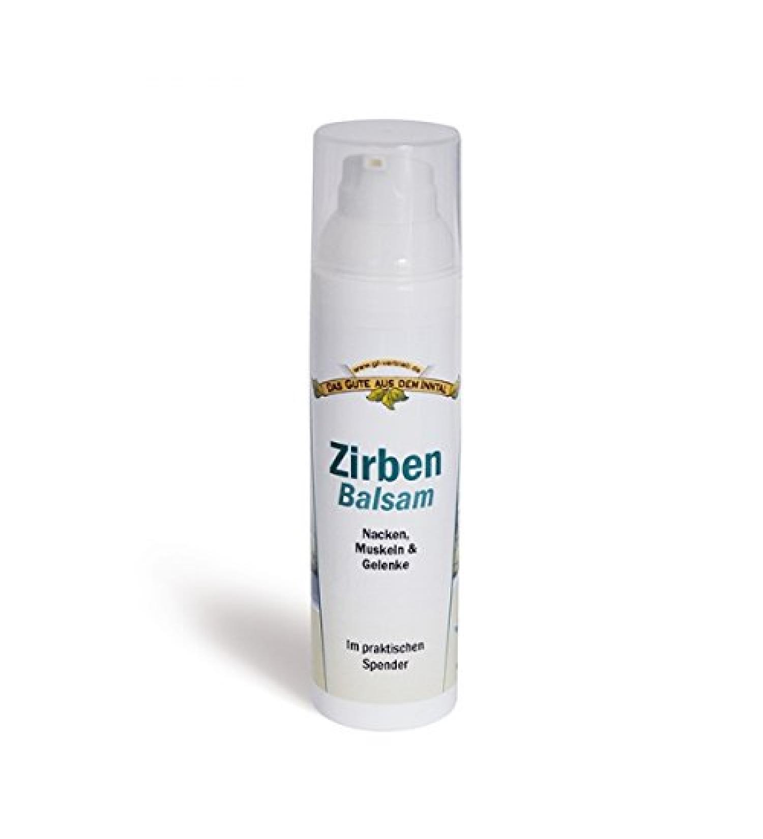 Inntaler Zirben Balsam 75 ml dispenser For neck muscles and joints.