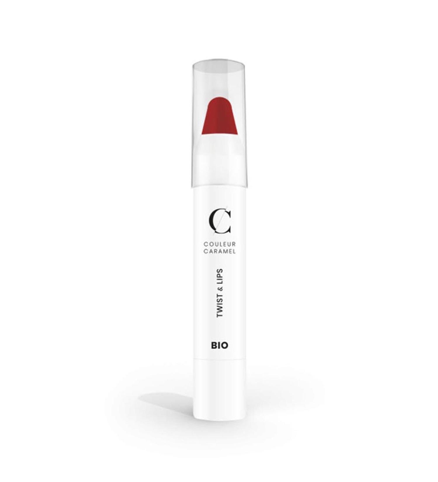 Couleur Caramel Twist & lips n 407- Rouge glossy Bio