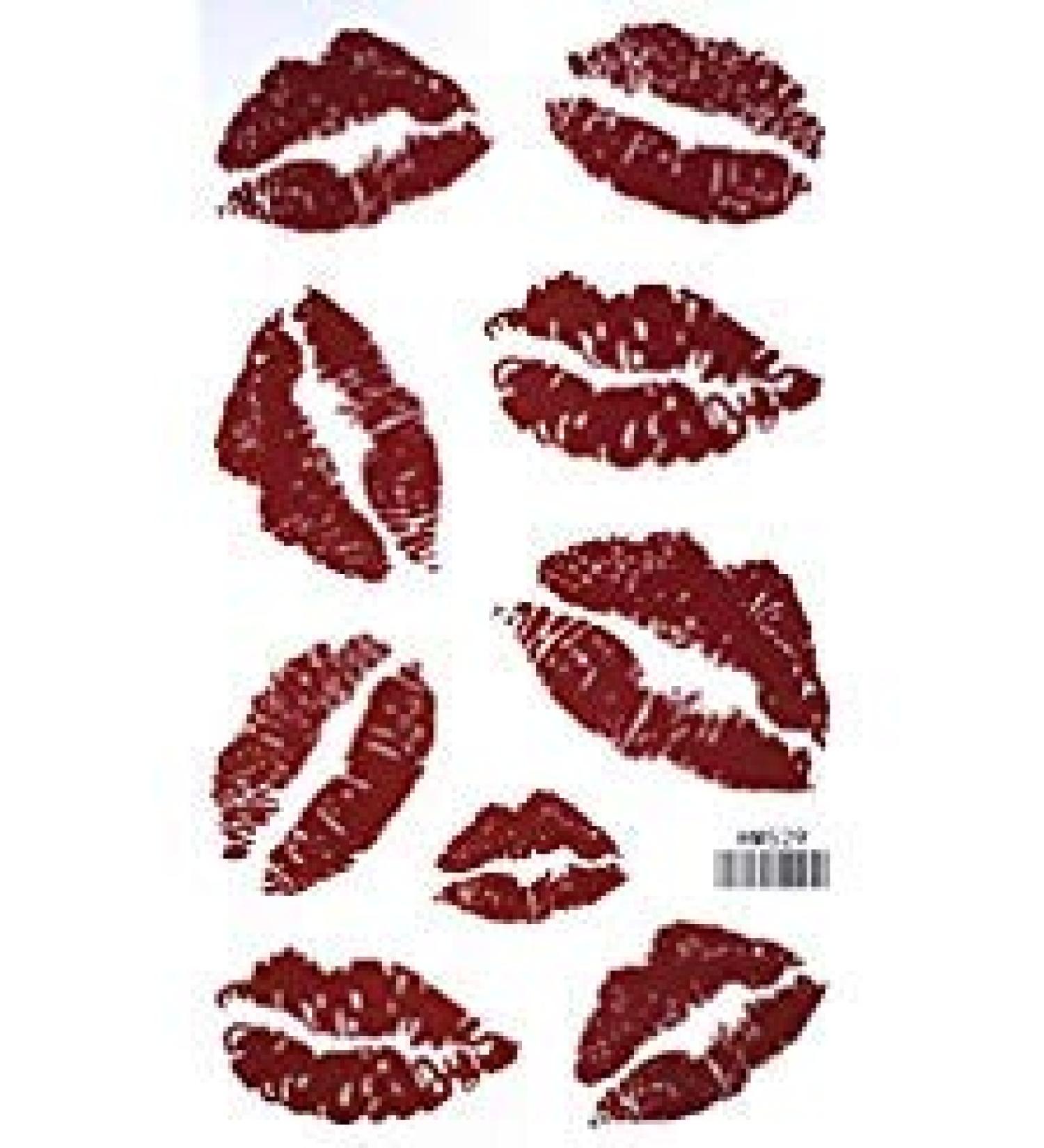 Red Lip Temporary Tattoo Stickers Sexy Tattoos Waterproof Tattoo Stickers