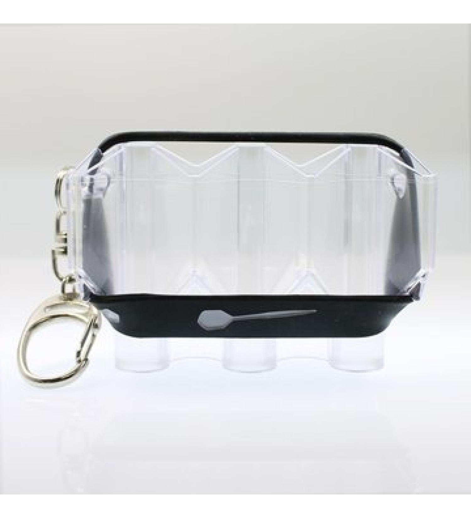 LSTYLE Dart Flight Case: Krystal Flight Case with Wristband - Holds One Set of Extra Dart Flights Clear