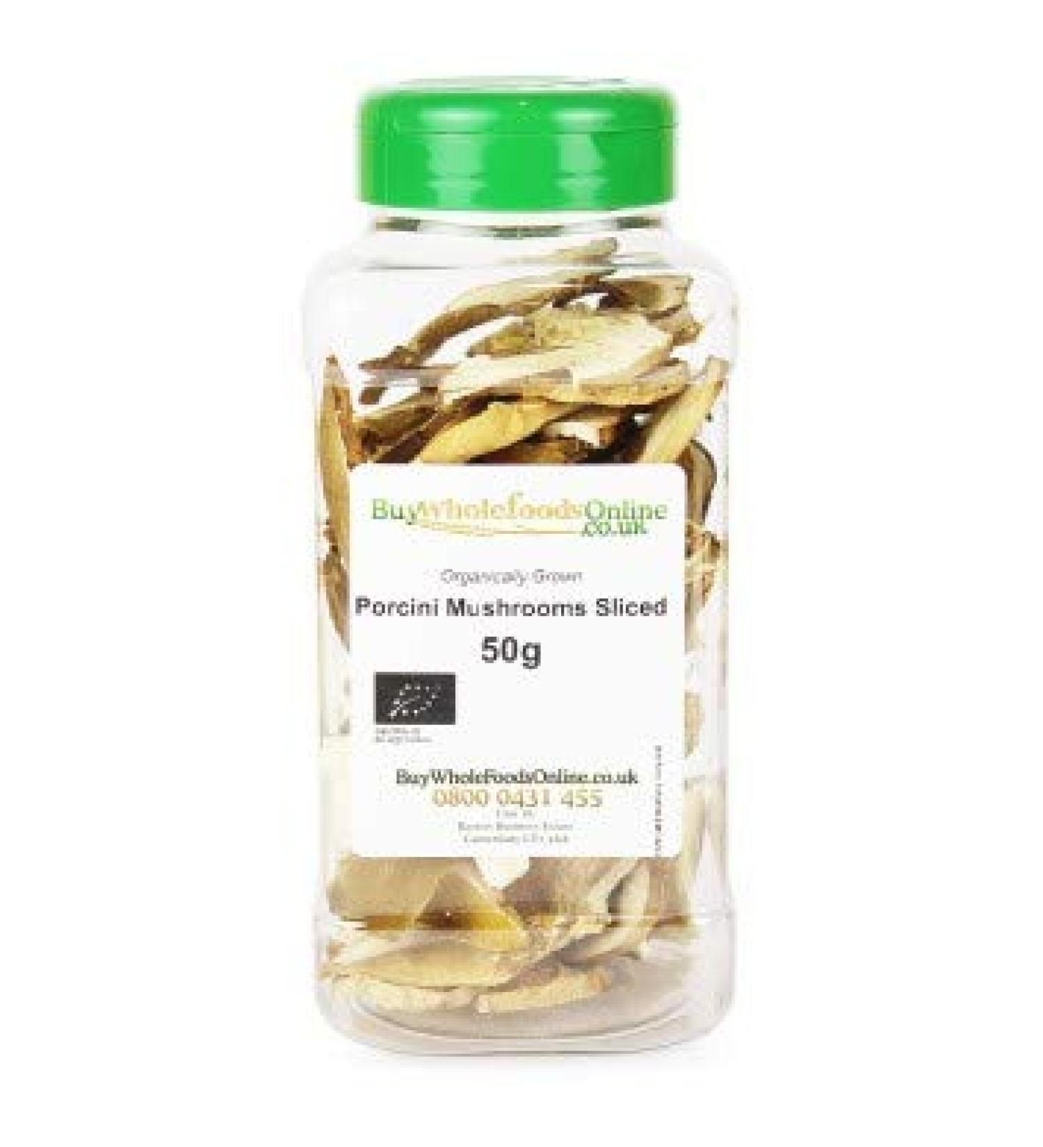Buy Whole Foods Organic Porcini Mushrooms Sliced (50g)