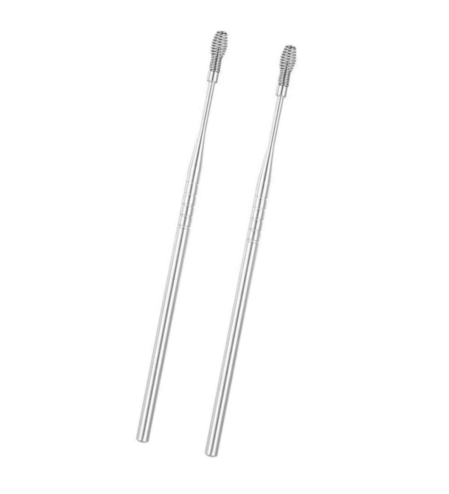 Liummrcy 2 PCS Stainless Steel Ear Pick Set - Spring Earwax Removal Tools for Kids & Adults - Effective Ear Care Solution - Buy Online on GoSupps.com