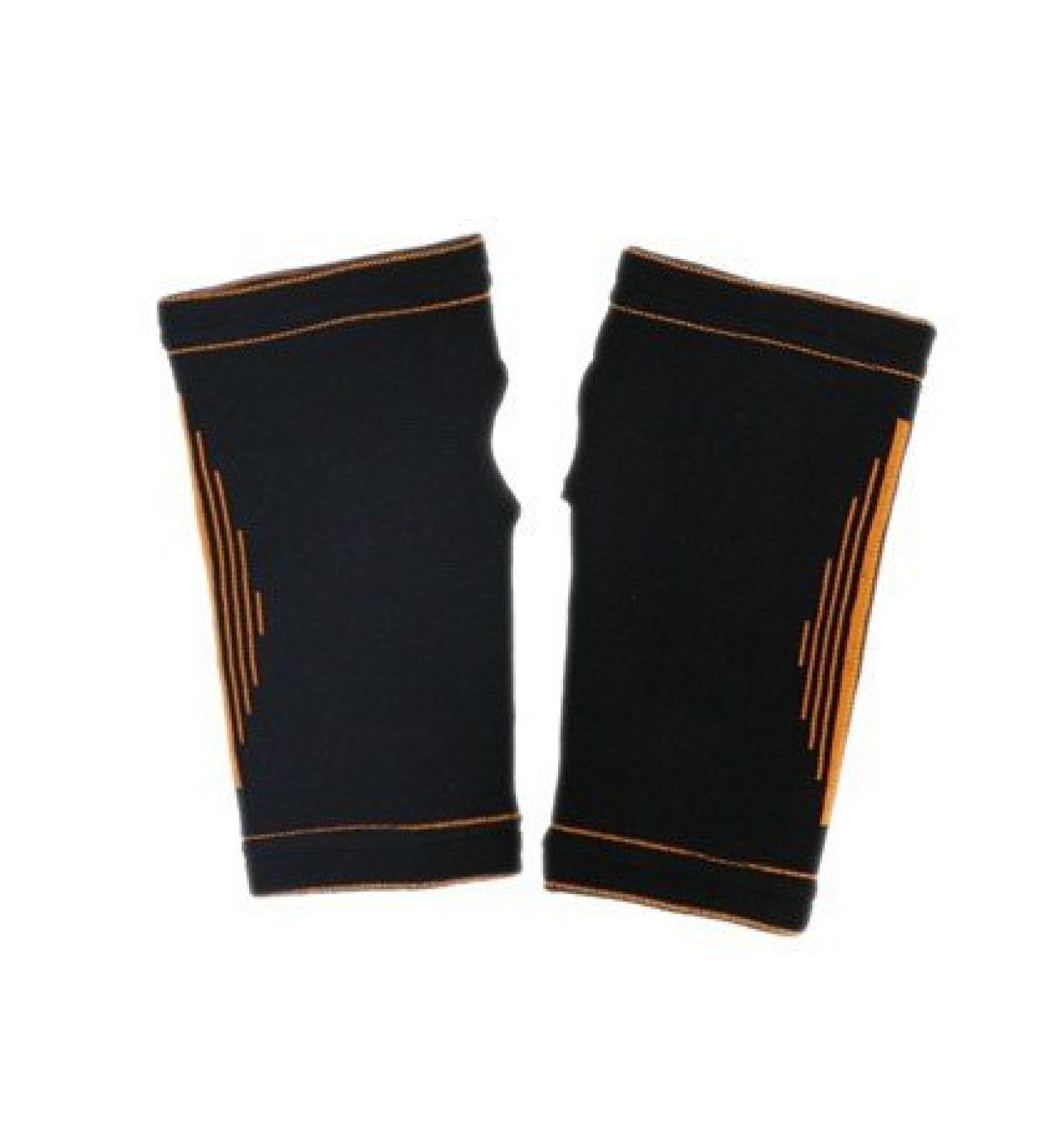 Unisex Brace Compression Wrist Sleeve Provides Best Support for Pain Sprains Carpal Tunnel Bursitis Tendonitis Arthritis and Muscle Recovery (Black/Orange-Wrist Brace)