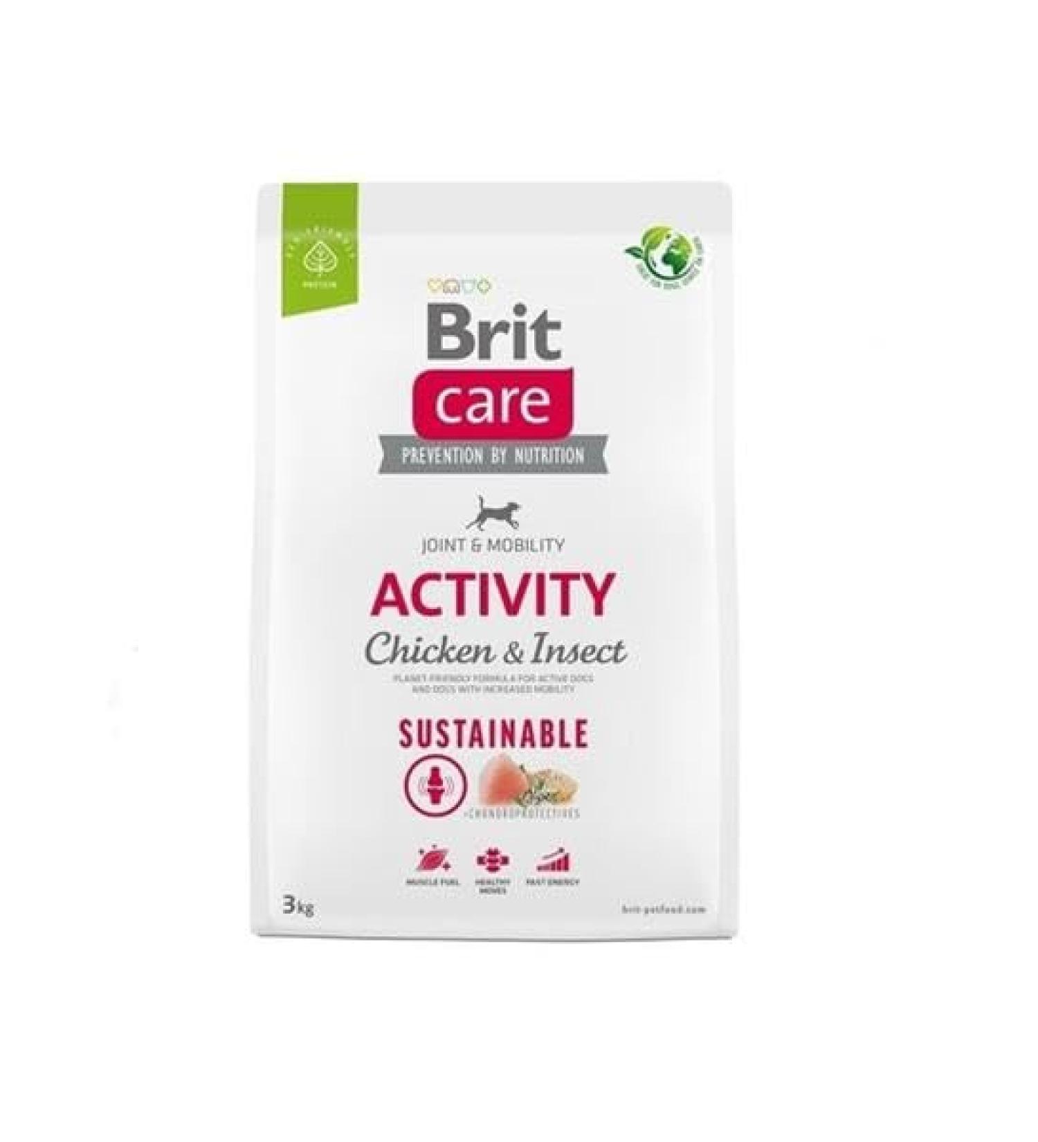 Brit Care Dog Sustainable Activity Chicken & Insect – Dry Dog Food – 3 kg