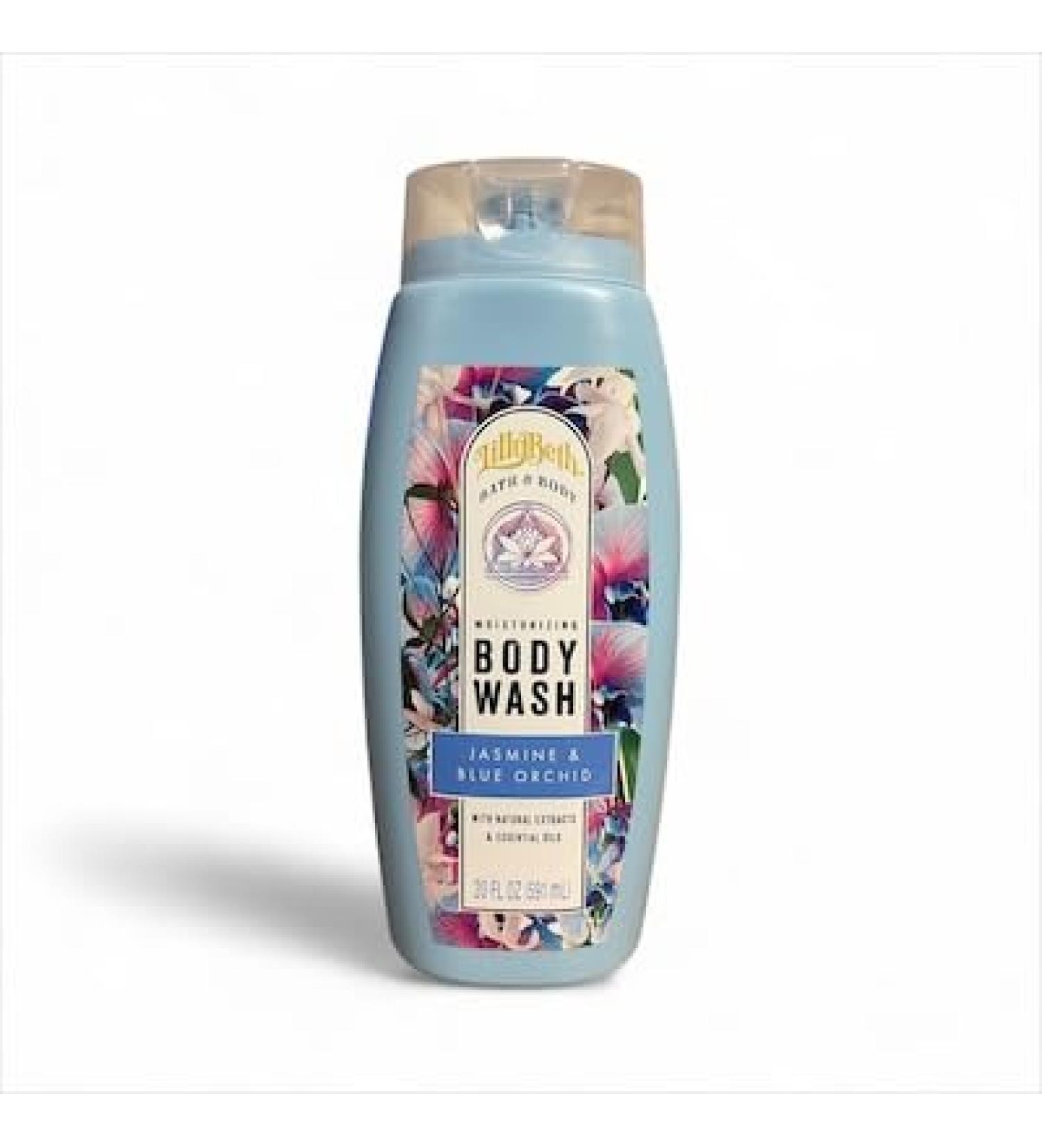Moisturizing Body Wash Jasmine & Blue Orchid Scent Natural Extracts and Essential Oils 20 fl oz - Buy Online on GoSupps.com
