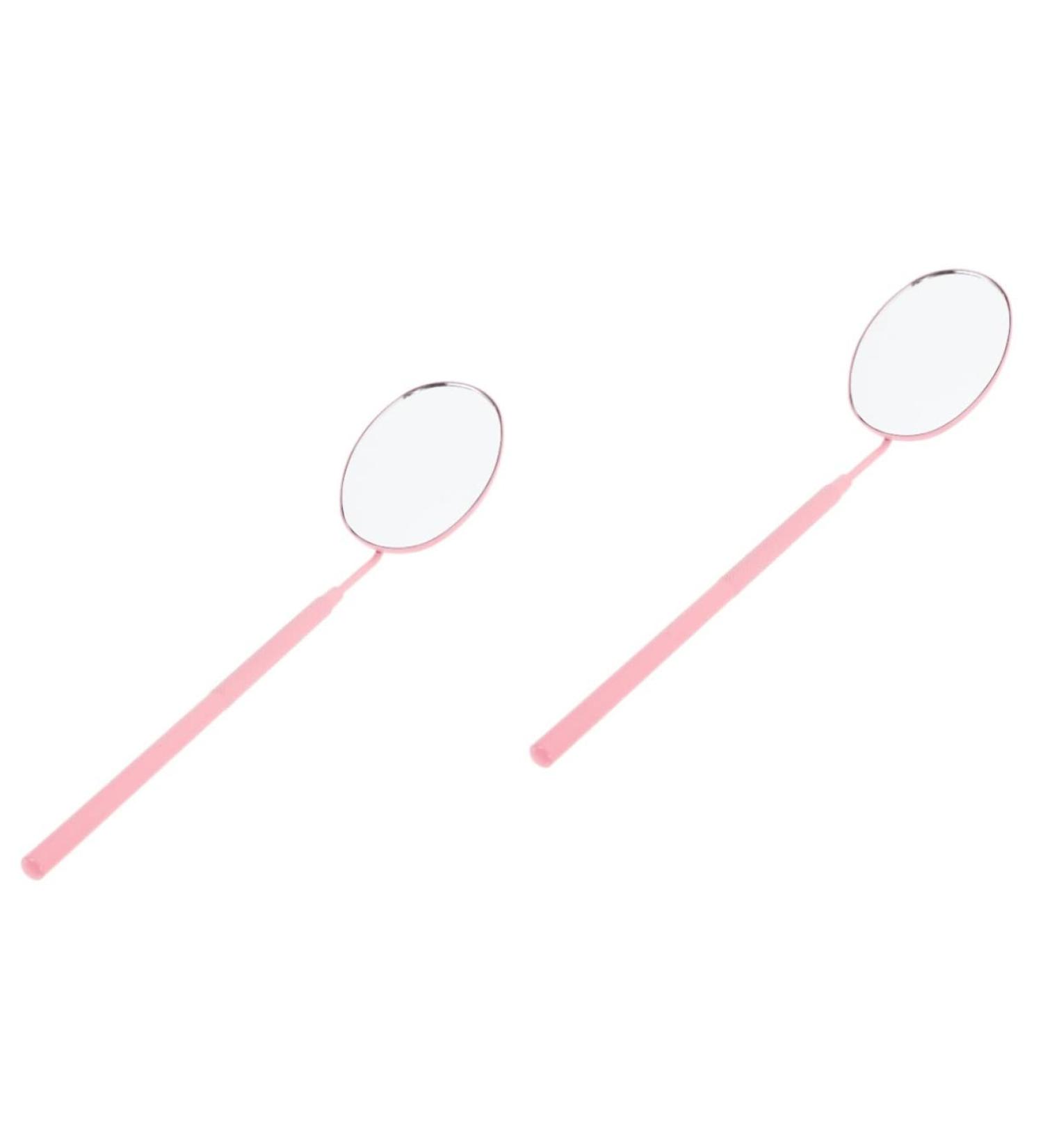 FRCOLOR 2pcs Grafting Eyelash Mirrors - Perfect Tools for Eyelash Extensions - Pink Crescent Moon Vanity Mirror (9.5x4cm - Buy Online on GoSupps.com
