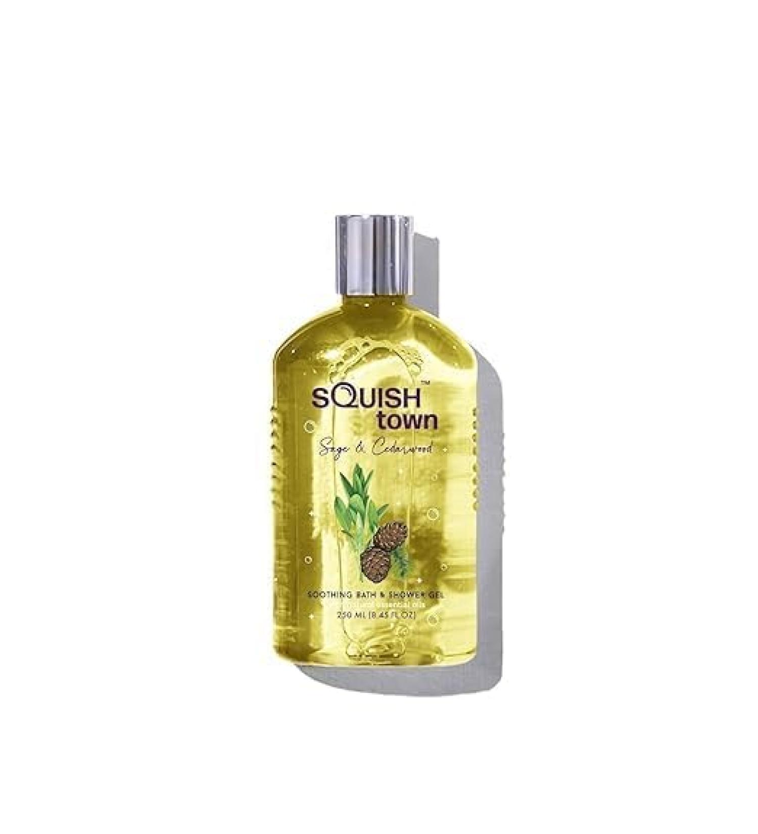 Sage & Cedarwood Body Wash with Aloe Vera - 250ml Aromatherapy Shower Gel | Natural Essential Oils Deep Cleansing Bath Gel for Men & Women - Buy Online on GoSupps.com