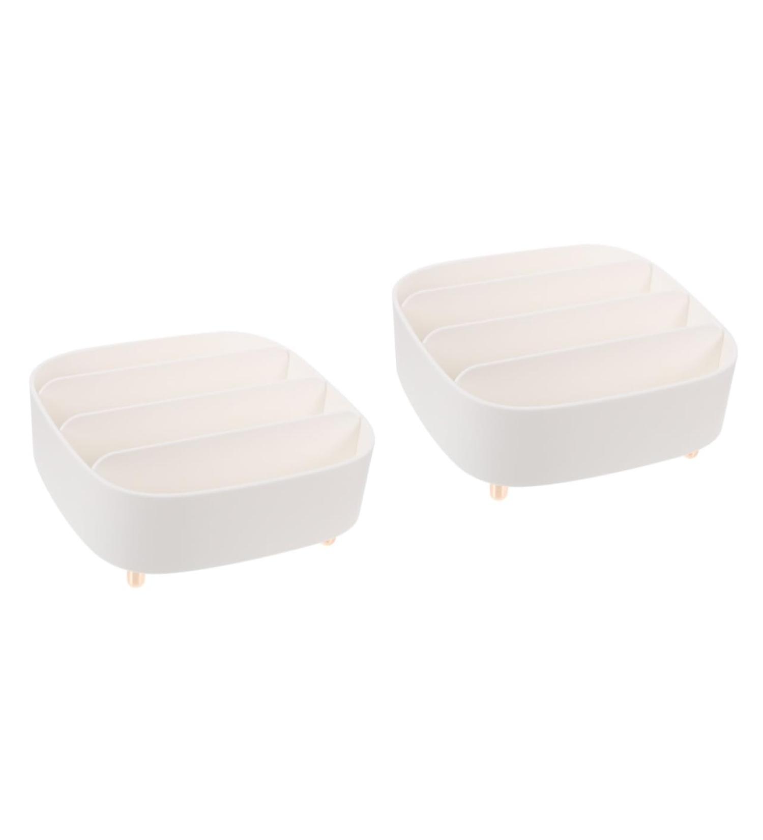 POPETPOP 2pcs Box Makeup Storage Box Plastic Organizers Desktop Makeup Organizer Makeup Organizer Small Grid - Buy Online on GoSupps.com