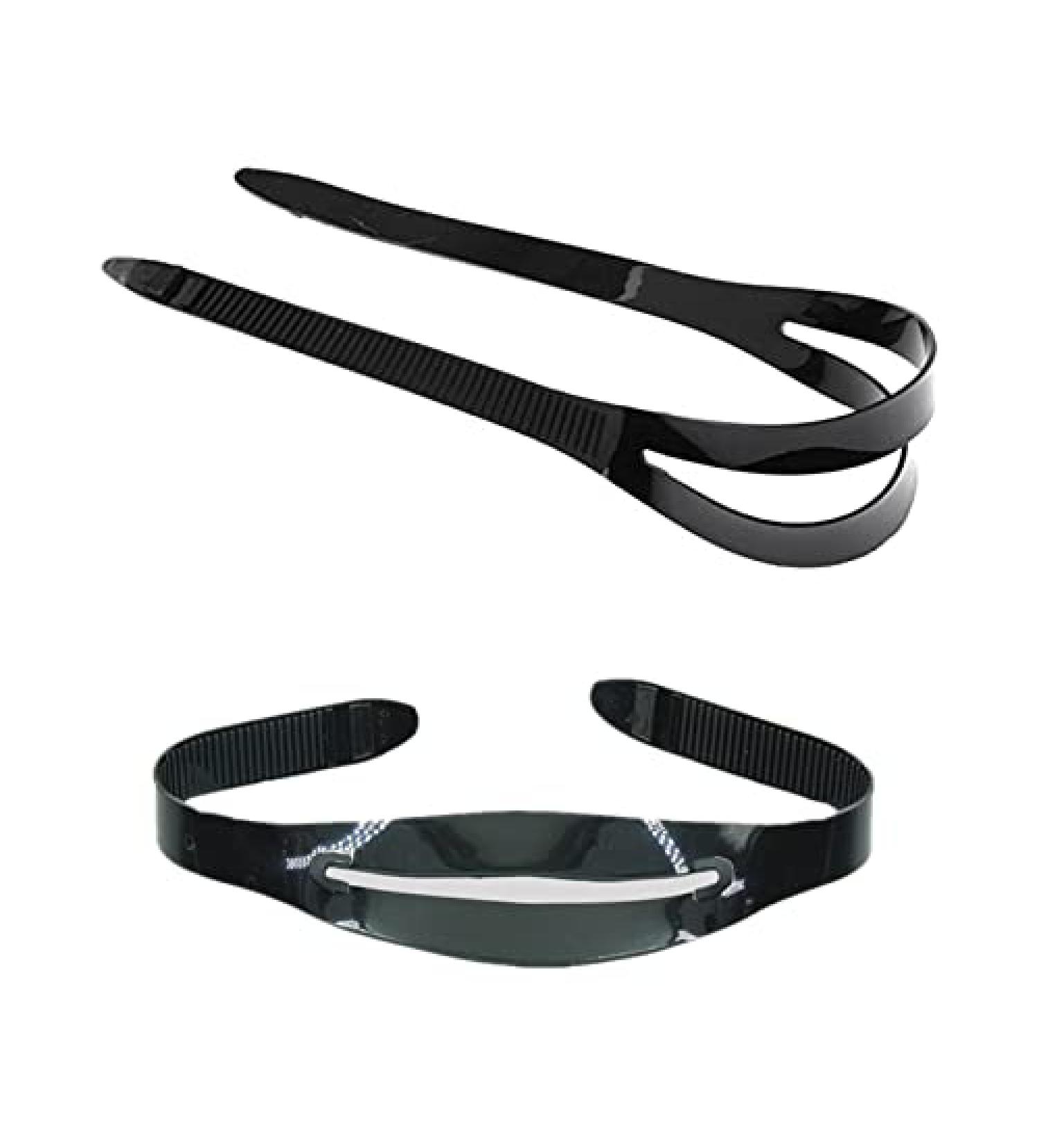 2-Piece Universal Silicone Dive Mask Strap Replacement - Black | Flexible Swim Eyewear Accessories for Scuba Diving & Swimming - Buy Online on GoSupps.com
