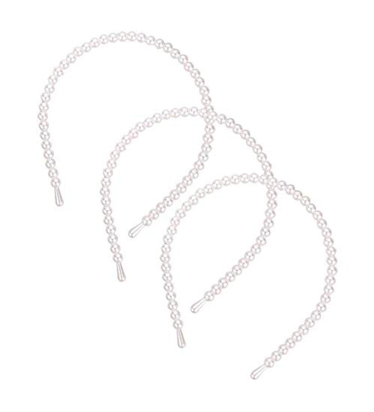 Aeyistry 3 PCS Pearl Hair Bands for Women - Stylish Imitation Pearl Headband for Wedding, Party, Bridal Hair Hoop - Buy Online on GoSupps.com