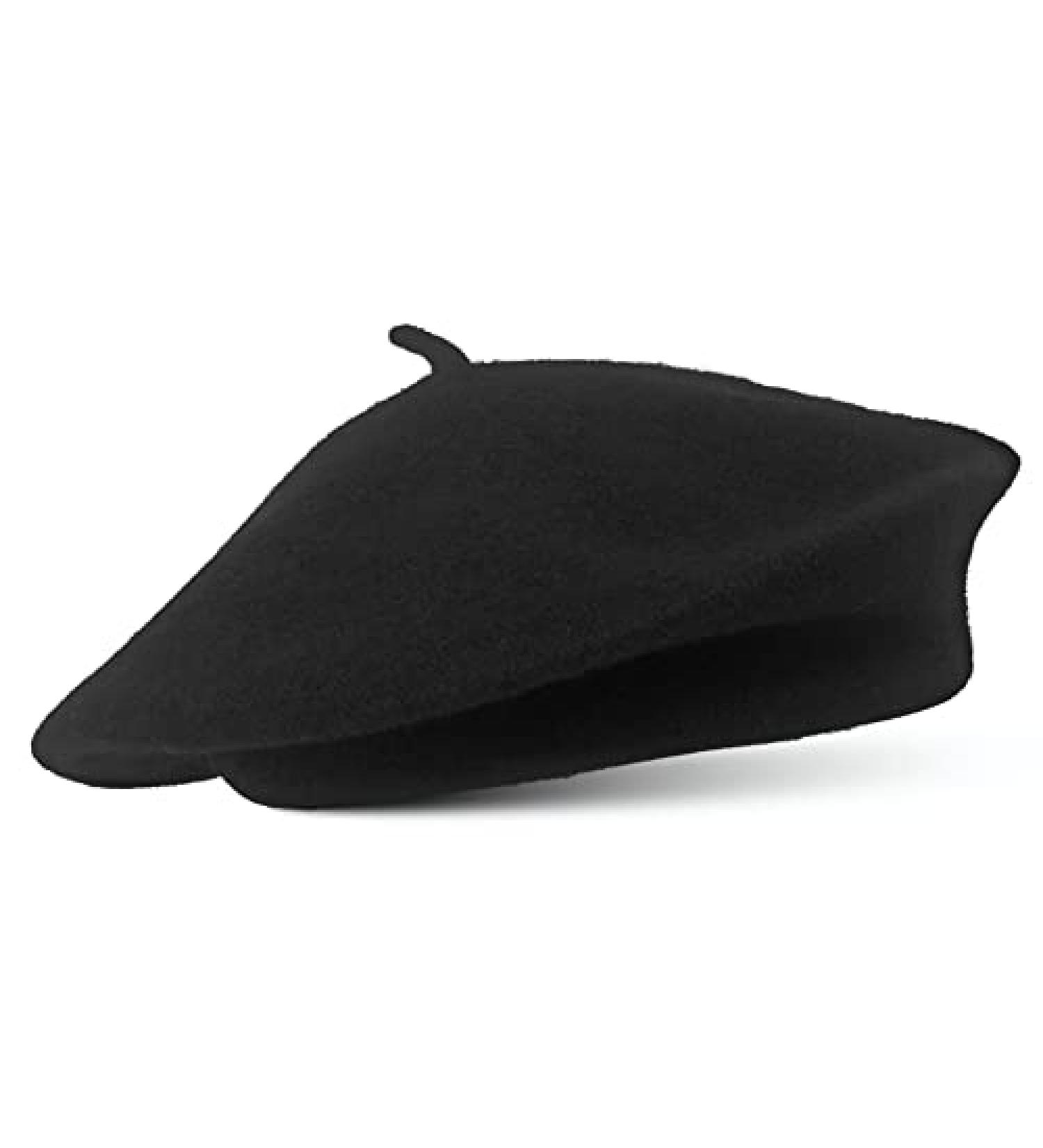 Classic Stretchable Wool French Beret in Black - CHAPEAU TRIBE - Buy Online on GoSupps.com
