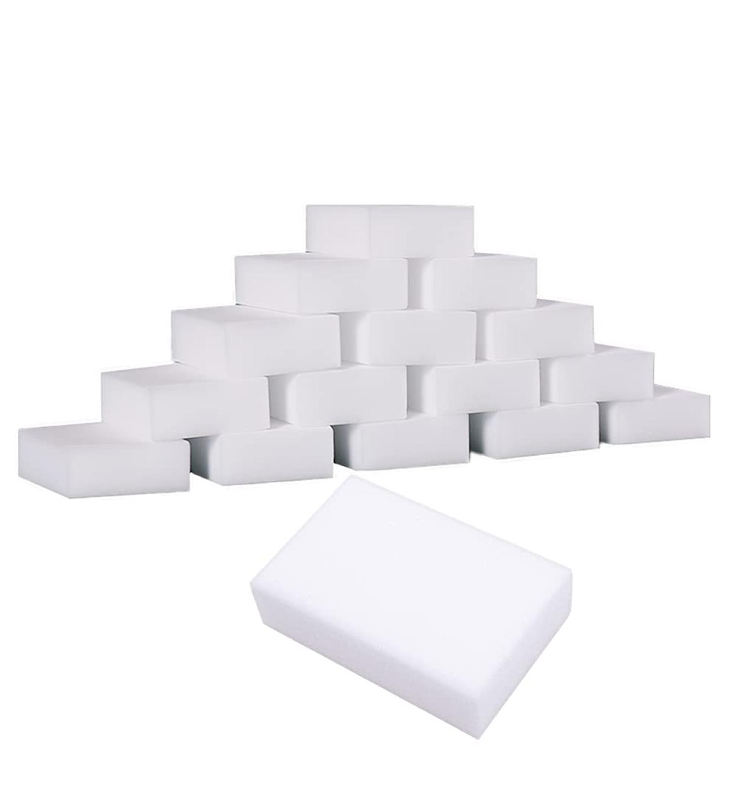 Magic Cleaning Eraser Sponge Pads 50/100 Pack - Multi-Functional Household Cleaner for Kitchen, Bathroom, Furniture - 3.93x2.36x0.79in - Buy Online on GoSupps.com