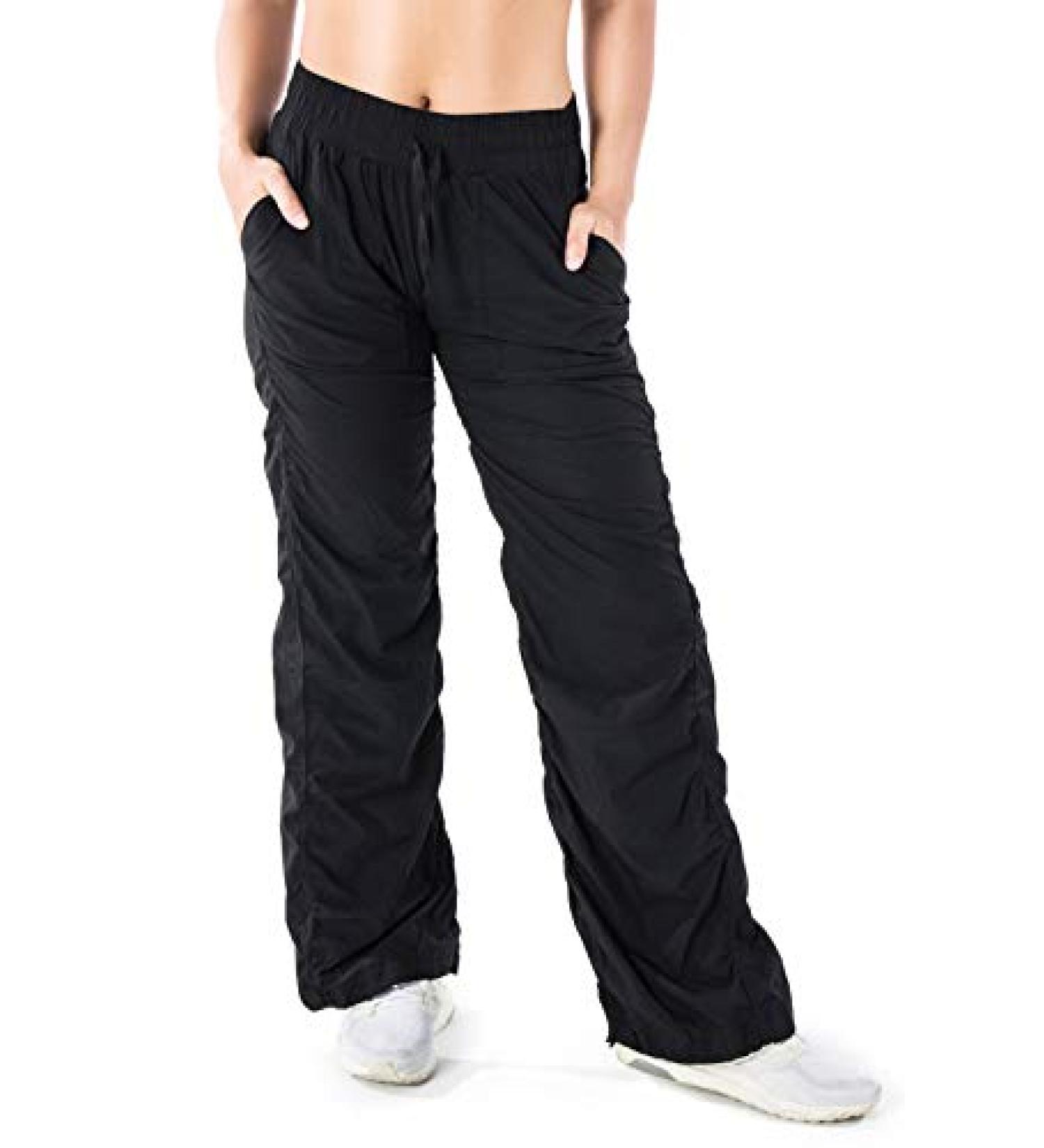 Yogipace Women's Lightweight Wrinkle Resistant Travel Pants - Black, Sizes 28-34 Petite | 28 Inseam - Buy Online on GoSupps.com