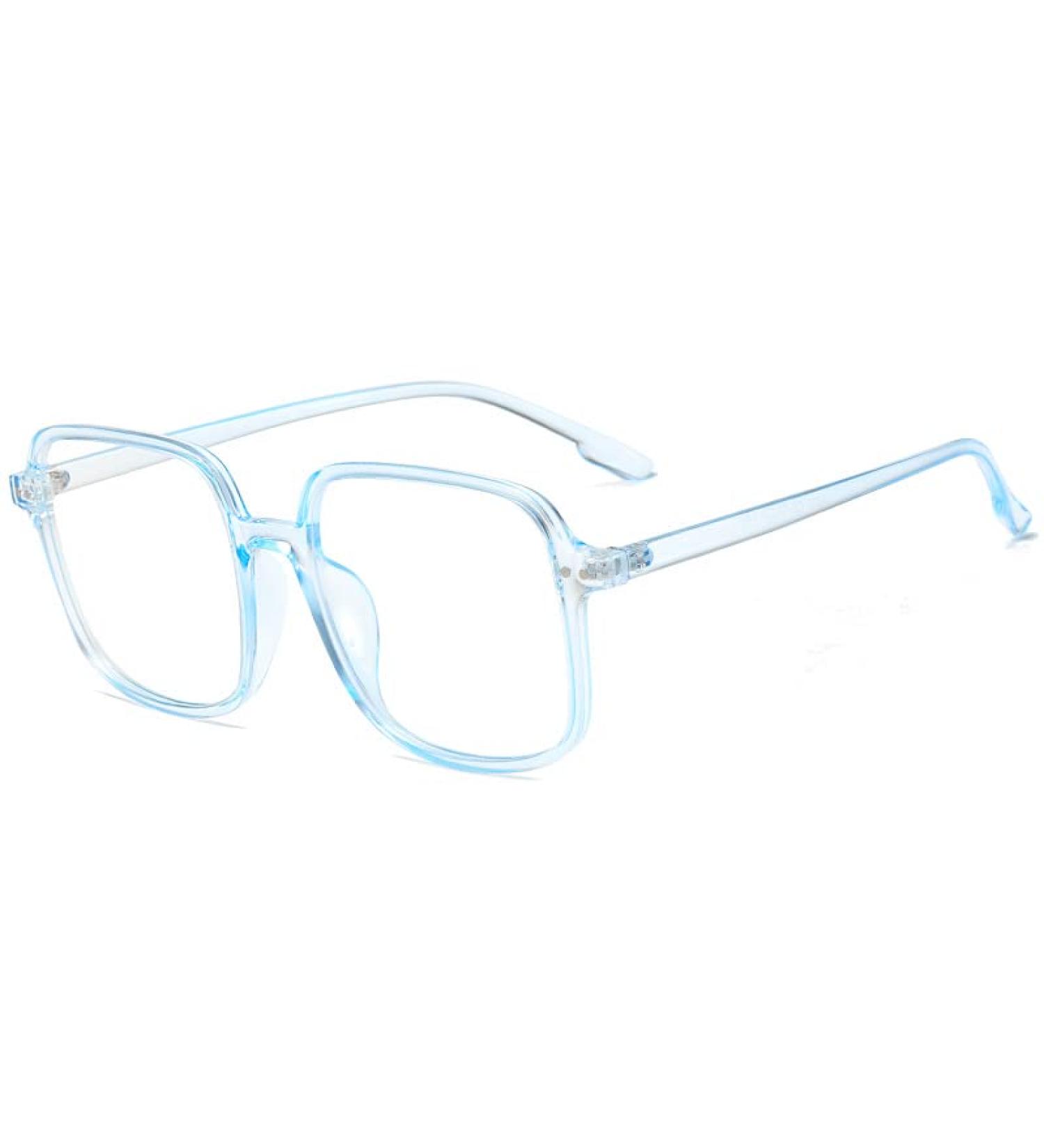 Newada Large Square Reading Glasses - HD Blue Light Blocking Computer Readers +0.00 Magnification Stylish Blue Design - Buy Online on GoSupps.com