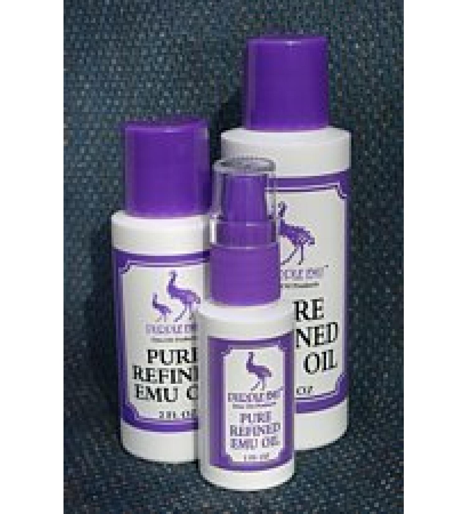 Generic Purple Emu AEA Certified Fully Refined Emu Oil 4oz. Bottle Good for a Wide Array of Applications Off White