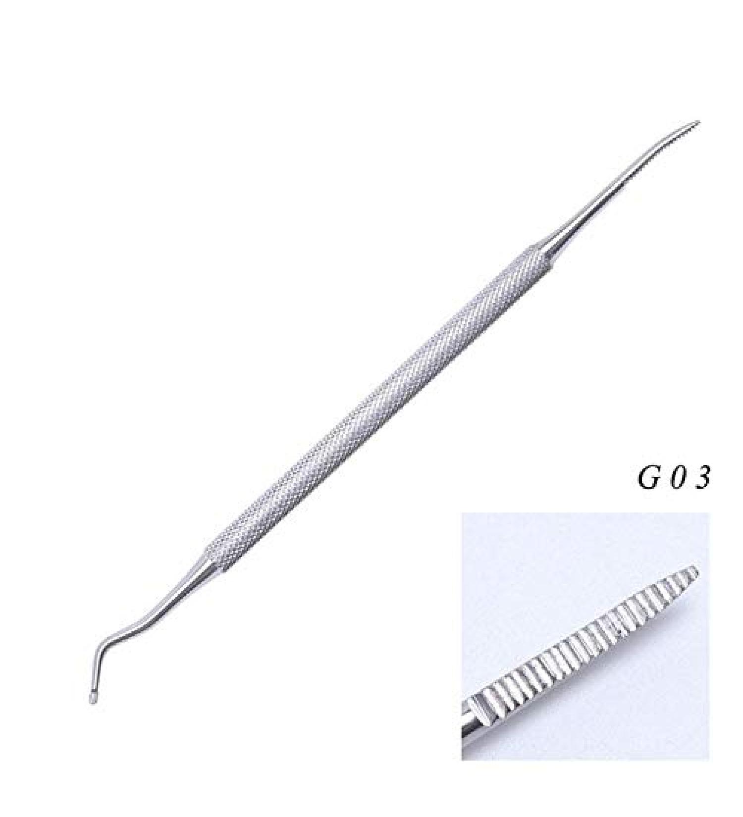 1pcs Dual-Ended Nail Cuticle Pusher Stainless Steel Groove Corrector Trimmer Pedicure Manicure Silver Nail Art Tool SAG01-07 - (Color: G03) - Buy Online on GoSupps.com