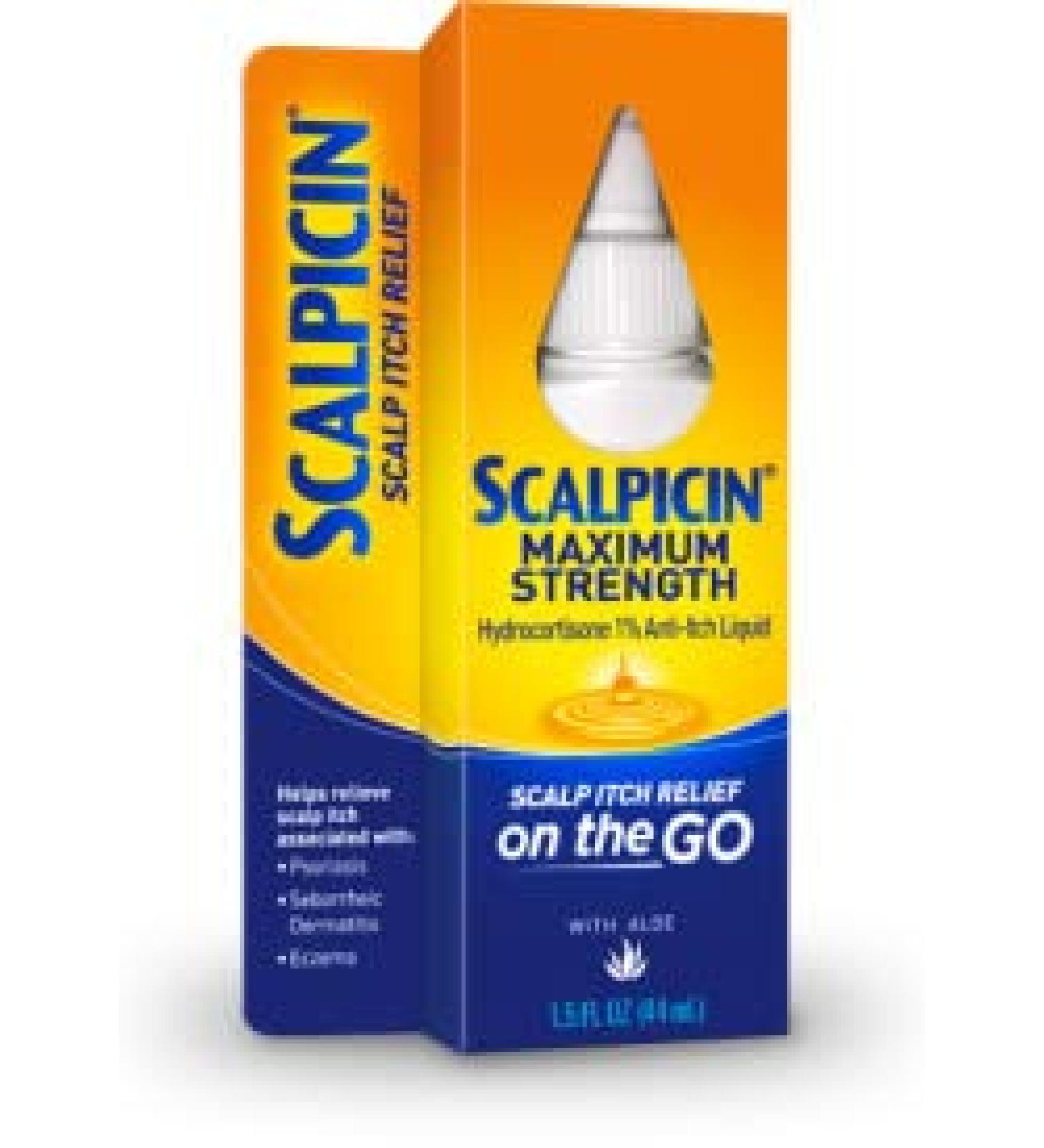 Scalpicin Max Strength Scalp Itch Treatment 1.5 Fl Oz - Pack of 4 - Buy Online on GoSupps.com