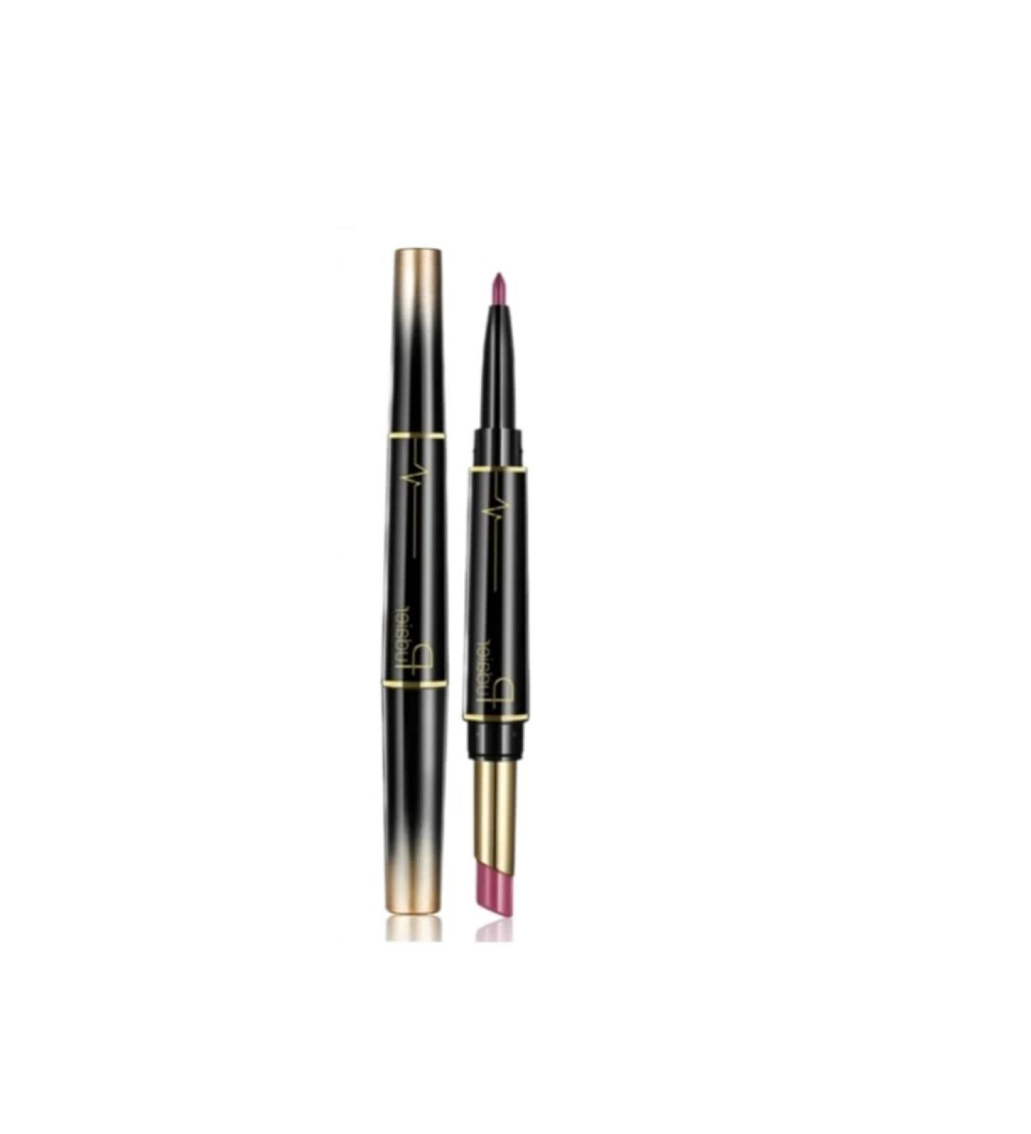 Duo Lipstick Lip Liner 2-in-1 Retractable Makeup Tool | Long-Lasting Matte Lip Color DLS3 - Buy Online on GoSupps.com