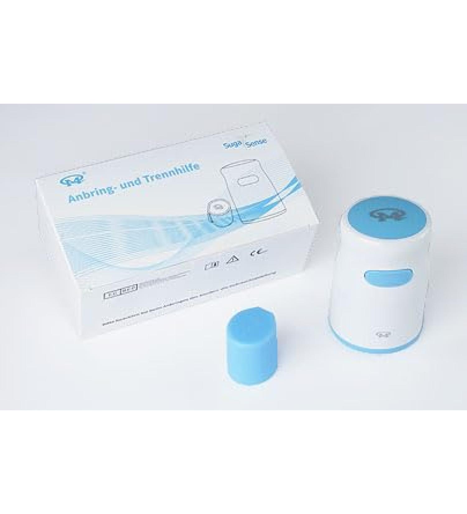 Suga Sense attachment and separation aid for transmitter and sensor of the blood glucose measuring system