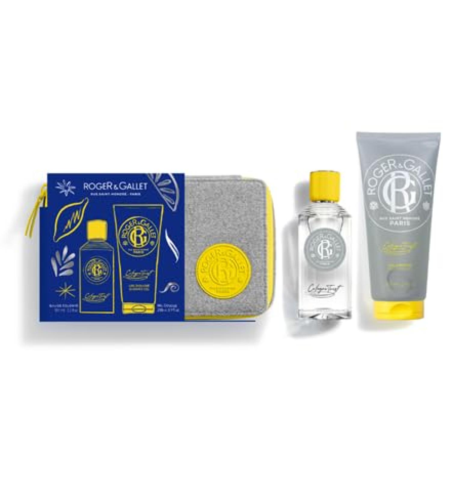ROGER & GALLET | Cologne Twist Gift Set | 3.3 fl oz Eau de Cologne | 6.6 oz Bath Shower Gel | Limited Edition Cologne Twist Gift kit - Buy Online on GoSupps.com