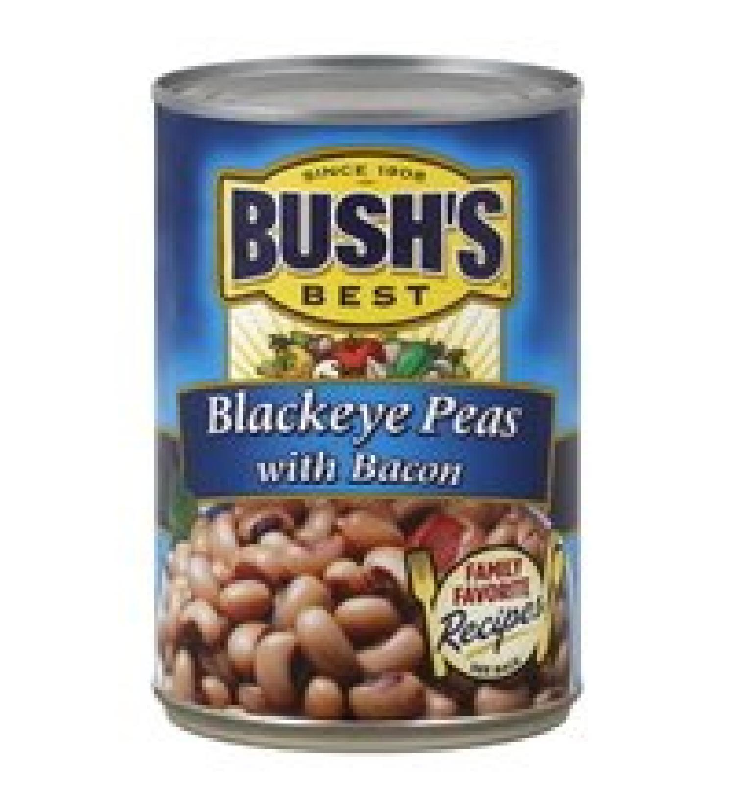 Bush's Blackeye Peas 15.5oz Cans (Pack of 6) (with Bacon)