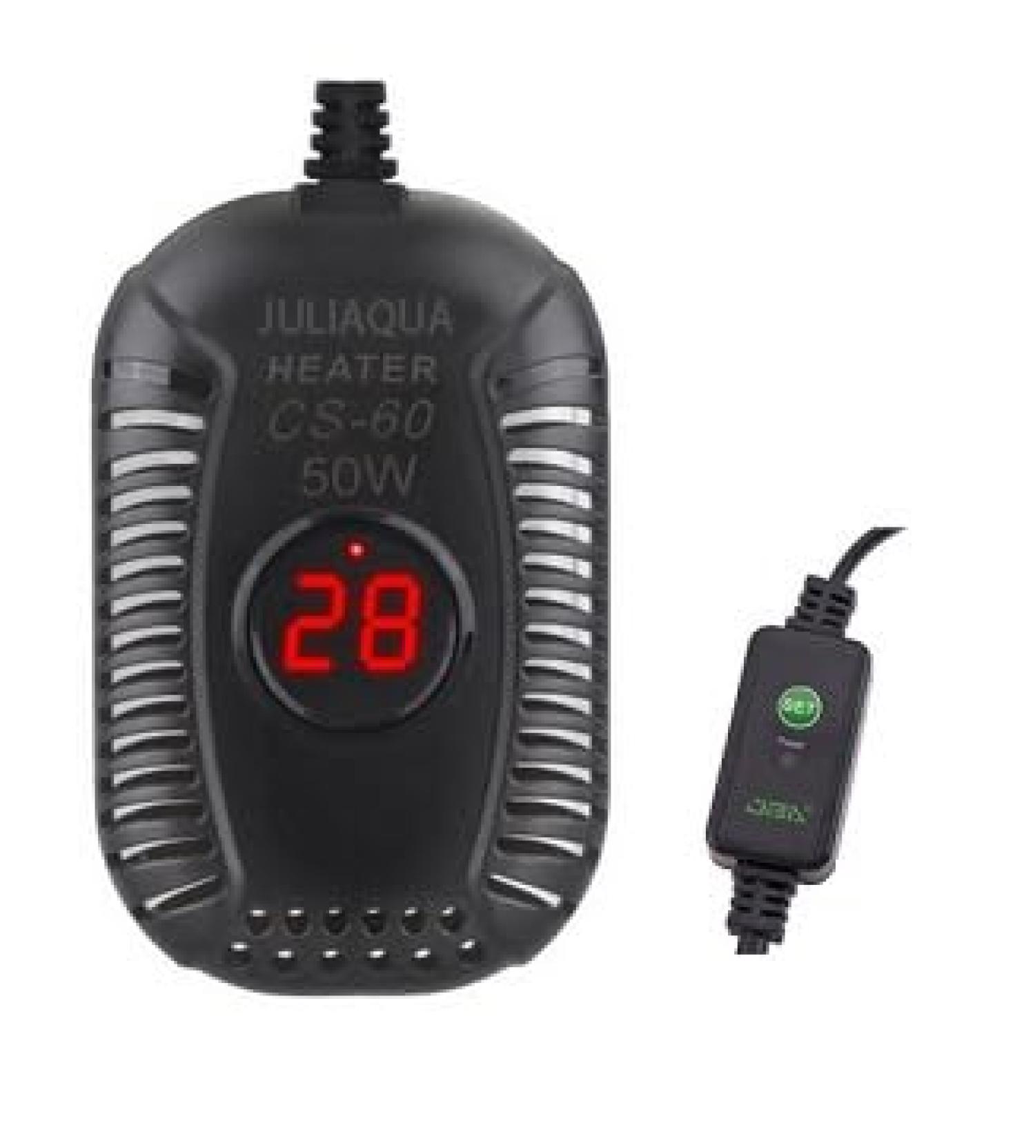 Juliaqua Aquarium Heater - Thermostatic Heating Element for 20L-50L Freshwater Aquariums | 25W 50W 100W 150W | Ideal for Fish & Turtles - Buy Online on GoSupps.com