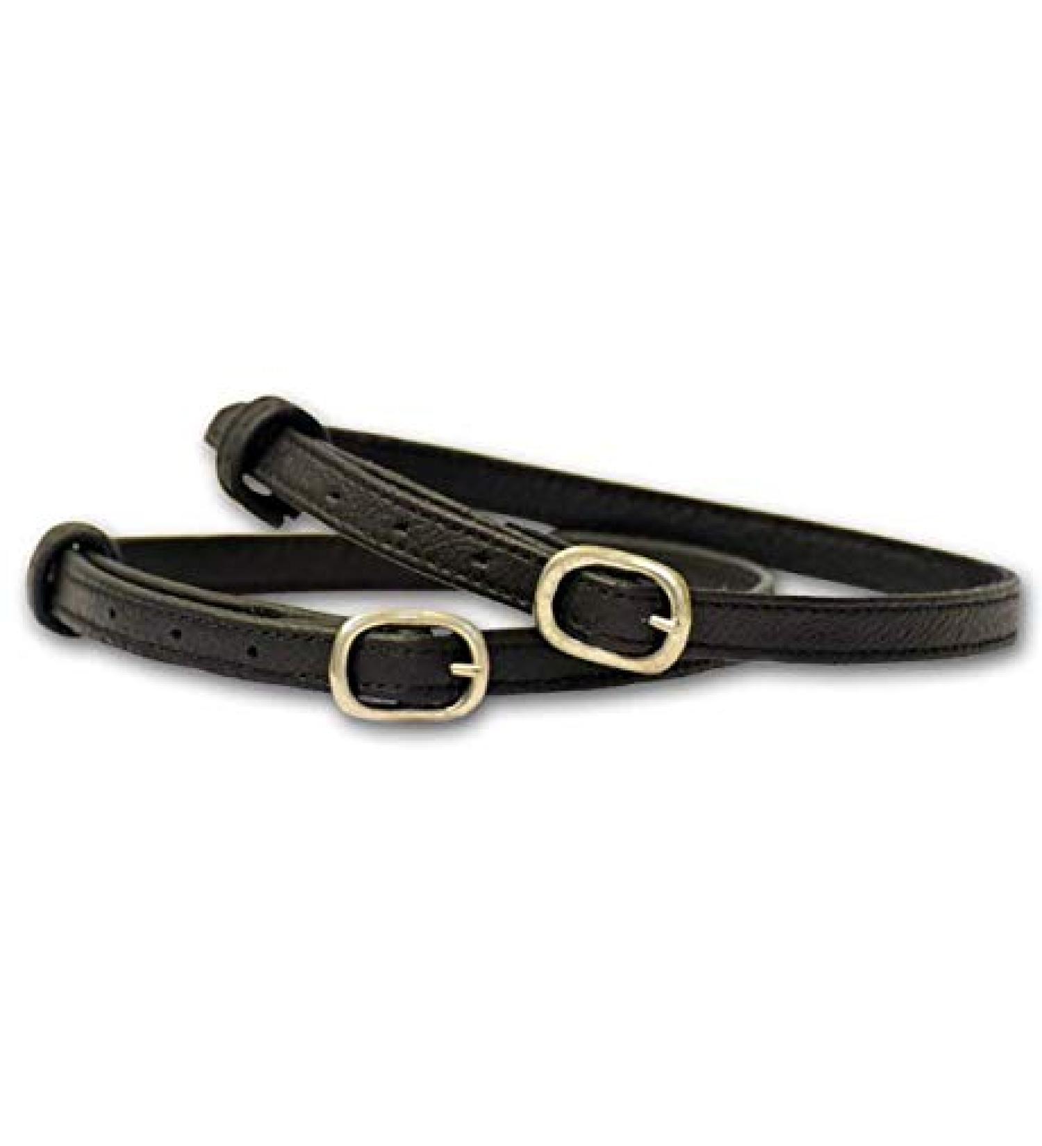 St bben STEELtec Leather spur straps in black and brown 1118