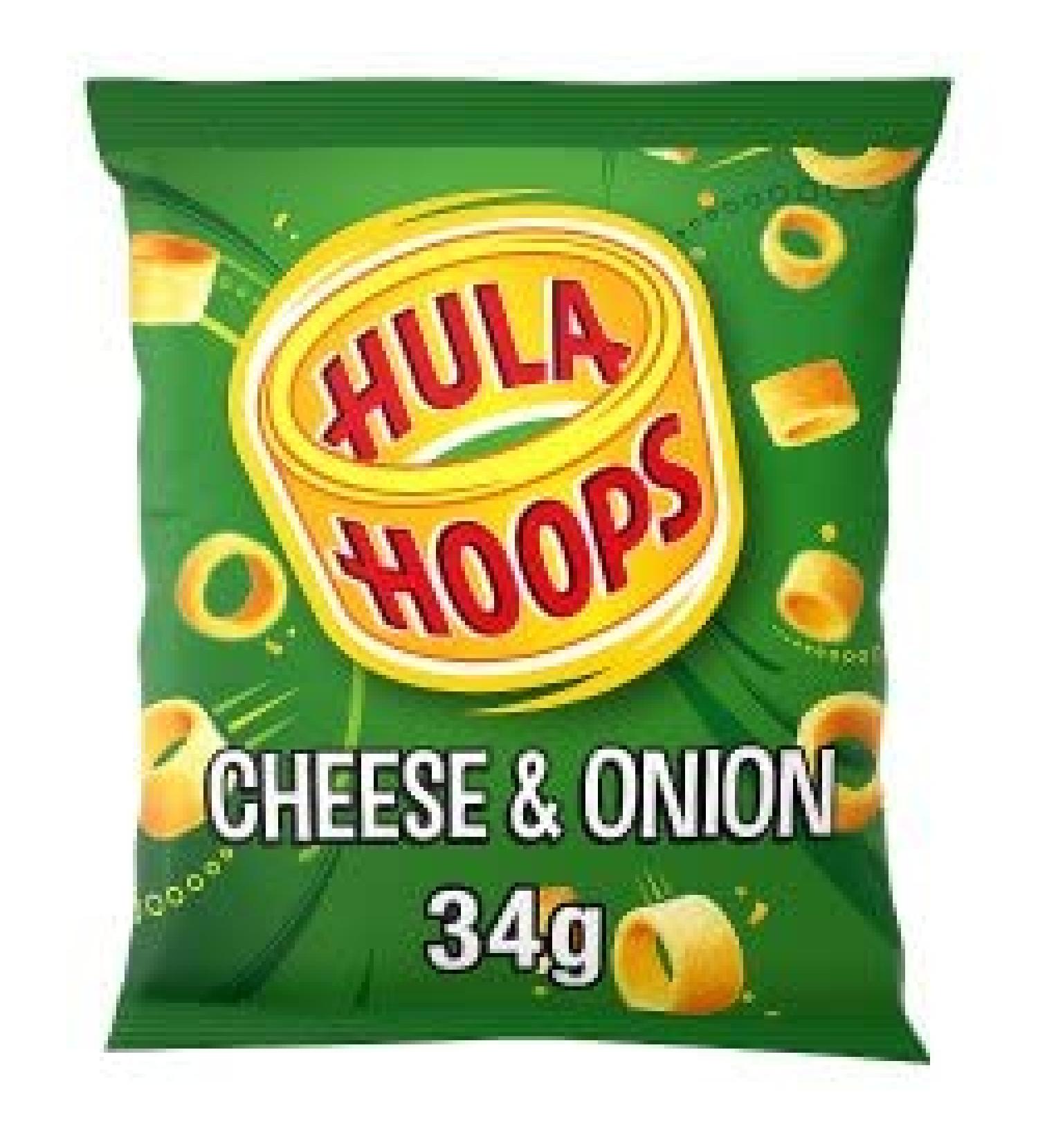 Hula Hoops Crisps Cheese & Onion 32 X 34G Full Box