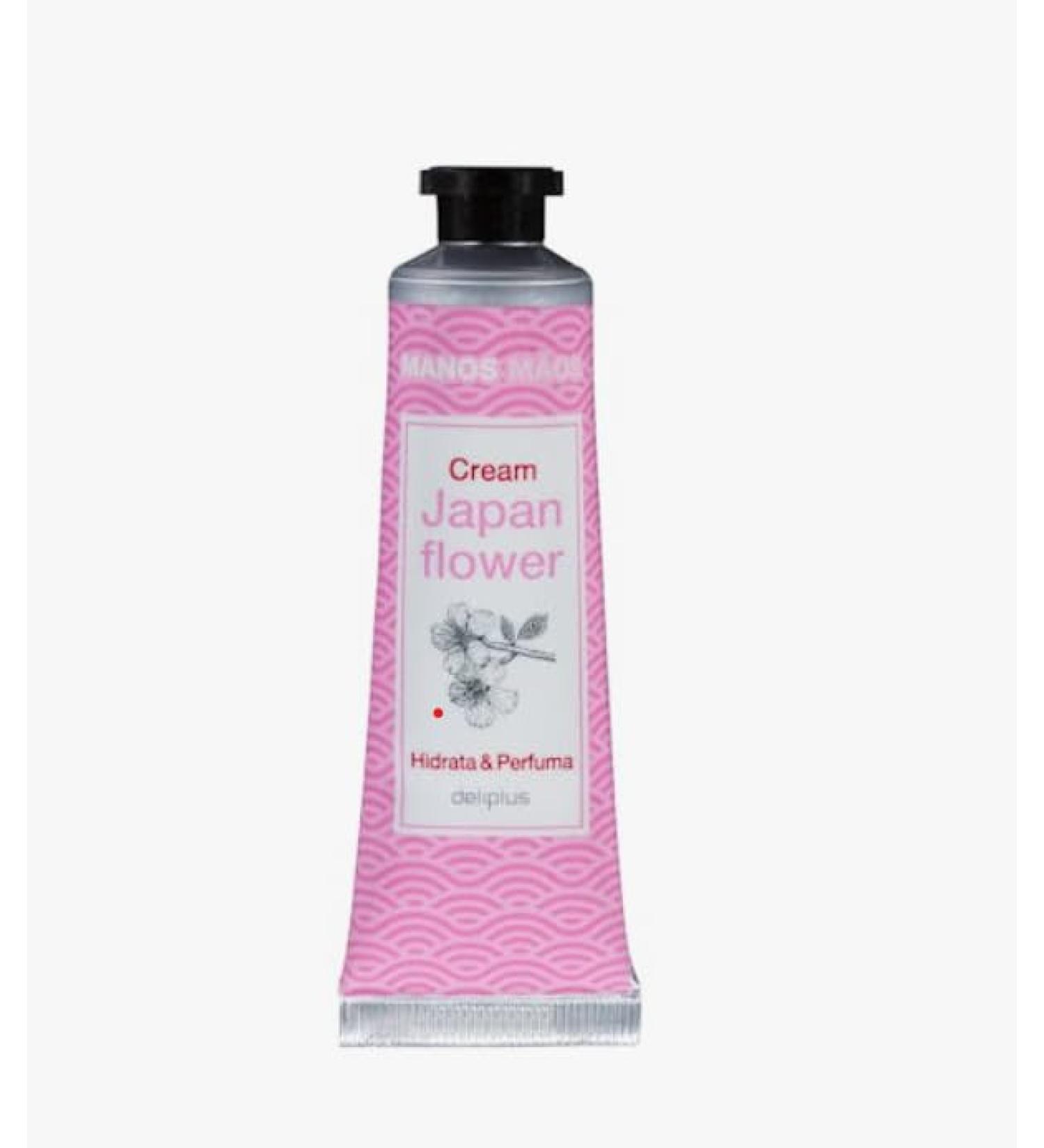 Cr me pour les mains Fleur du Japon Deliplus de poche | Vitamine E beurre de karit ou d' chinac e | Hydrate & Parfum Tube 30 ml