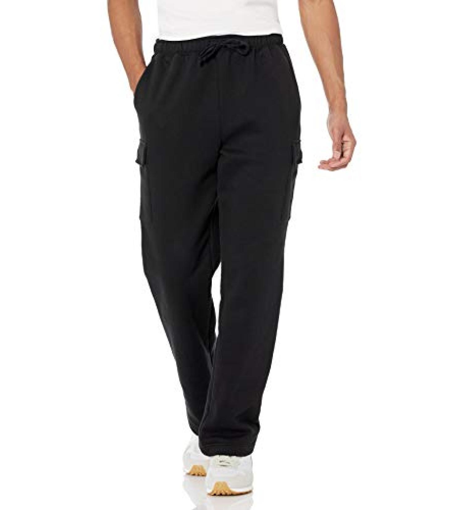 Amazon Essentials Men's Cargo Fleece Sweatpant - Black | Size Medium - Buy Online on GoSupps.com