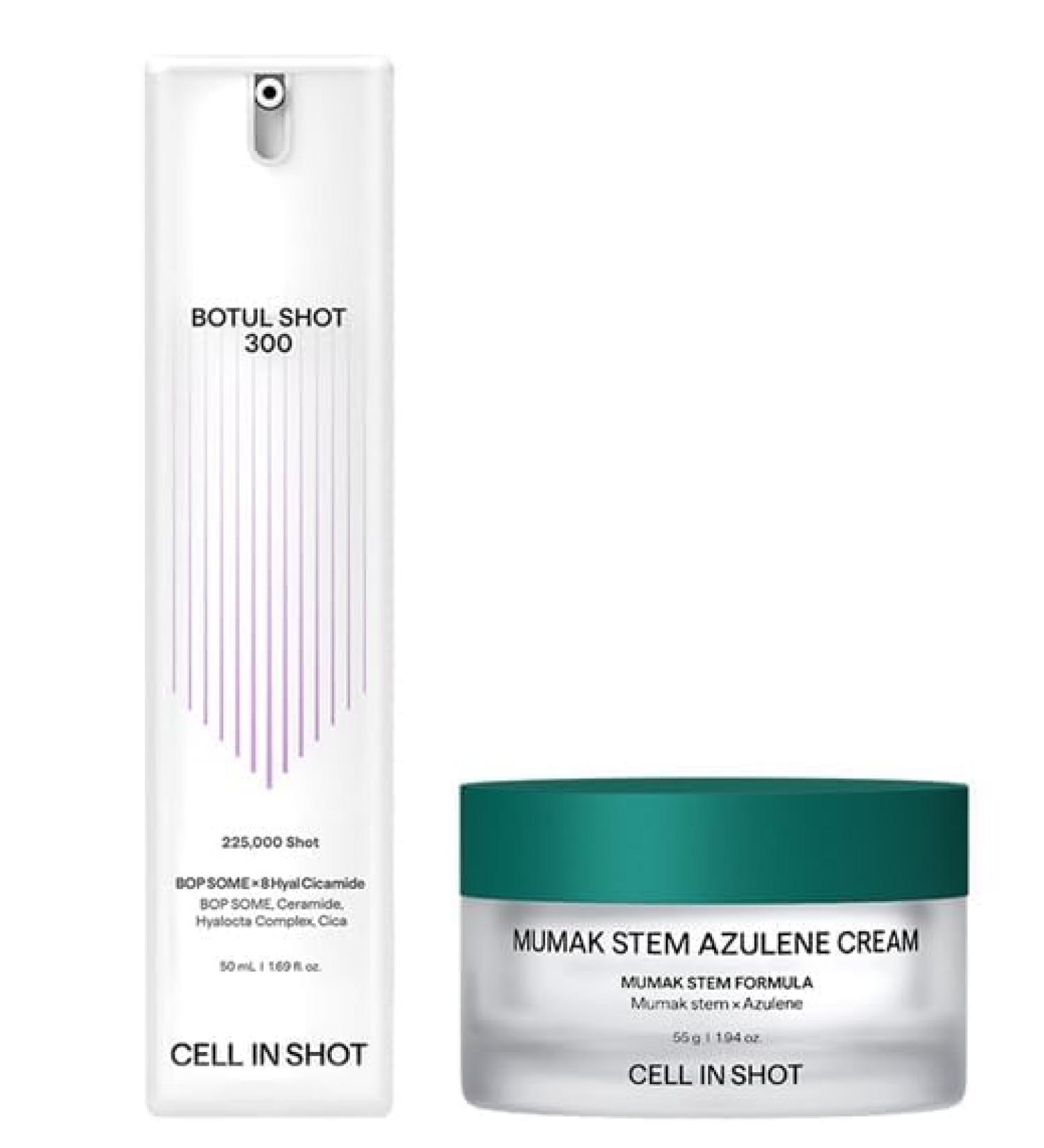 CELL IN SHOT - Elasticity + Moisture Duo - Botul Shot 300 and Mumak Stem Azulene Cream - Buy Online on GoSupps.com